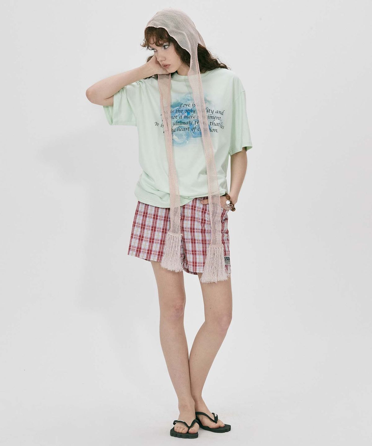 스컬프터(SCULPTOR) Cheesy Words Tee Pale Mint