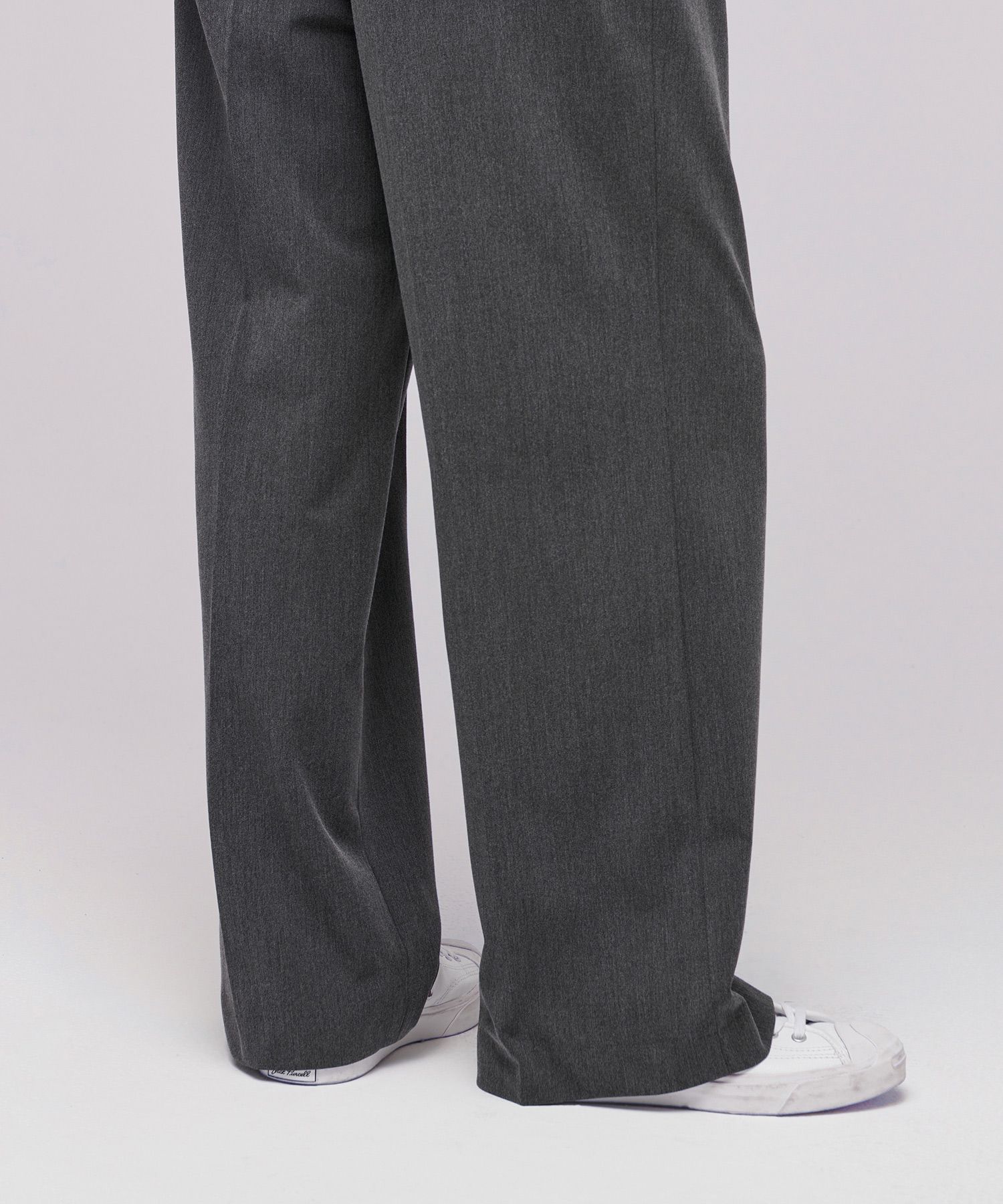 ★MUSINSA★ WIDE HIDDEN BANDING SLACKS MUSINSA | MUSINSA STANDARD Wide Hidden Banding Slacks _Gunmetal