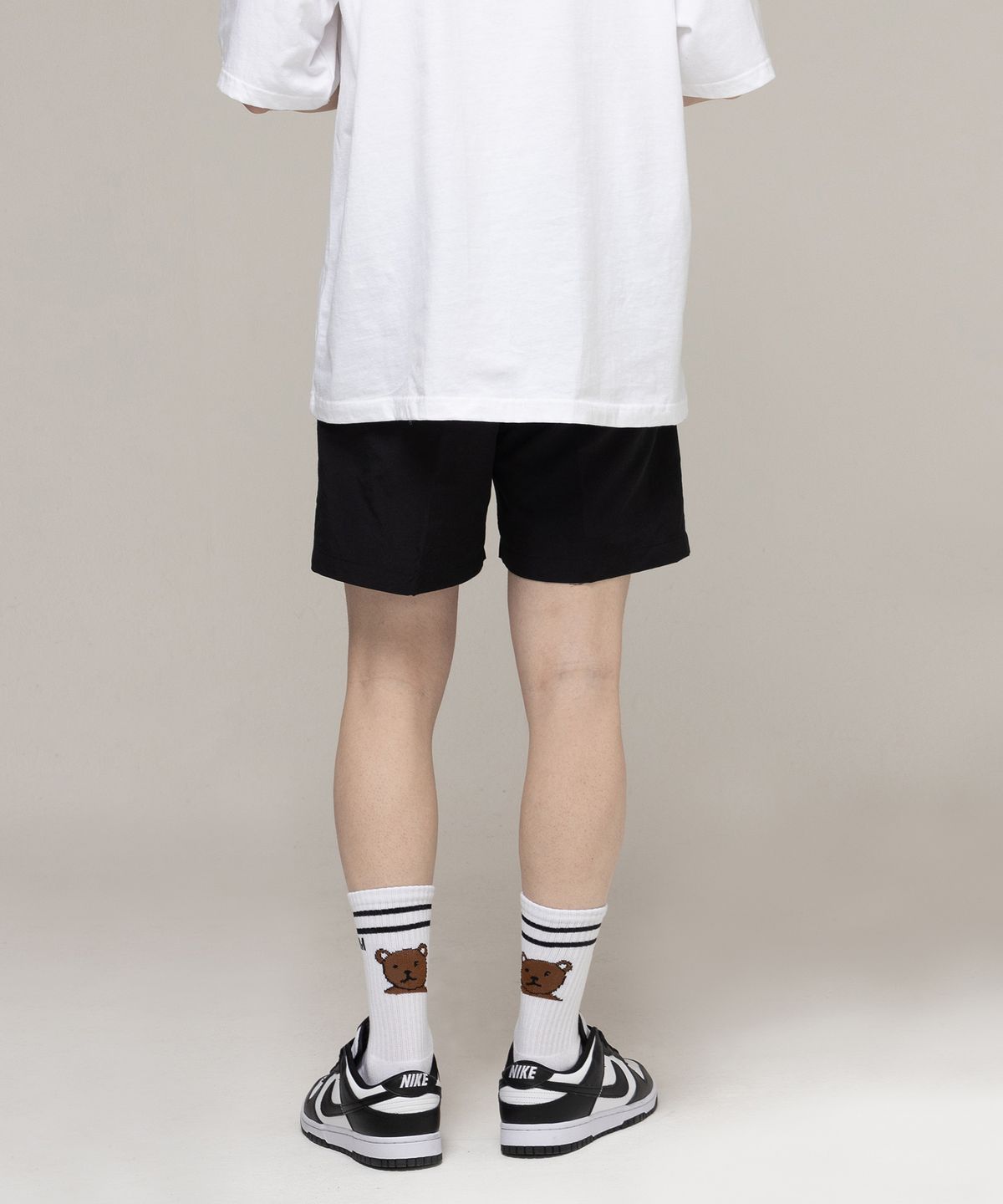 그레이버(GRAVER) [UNISEX]베어 페이스 스마일 로고 삭스 1팩_화이트