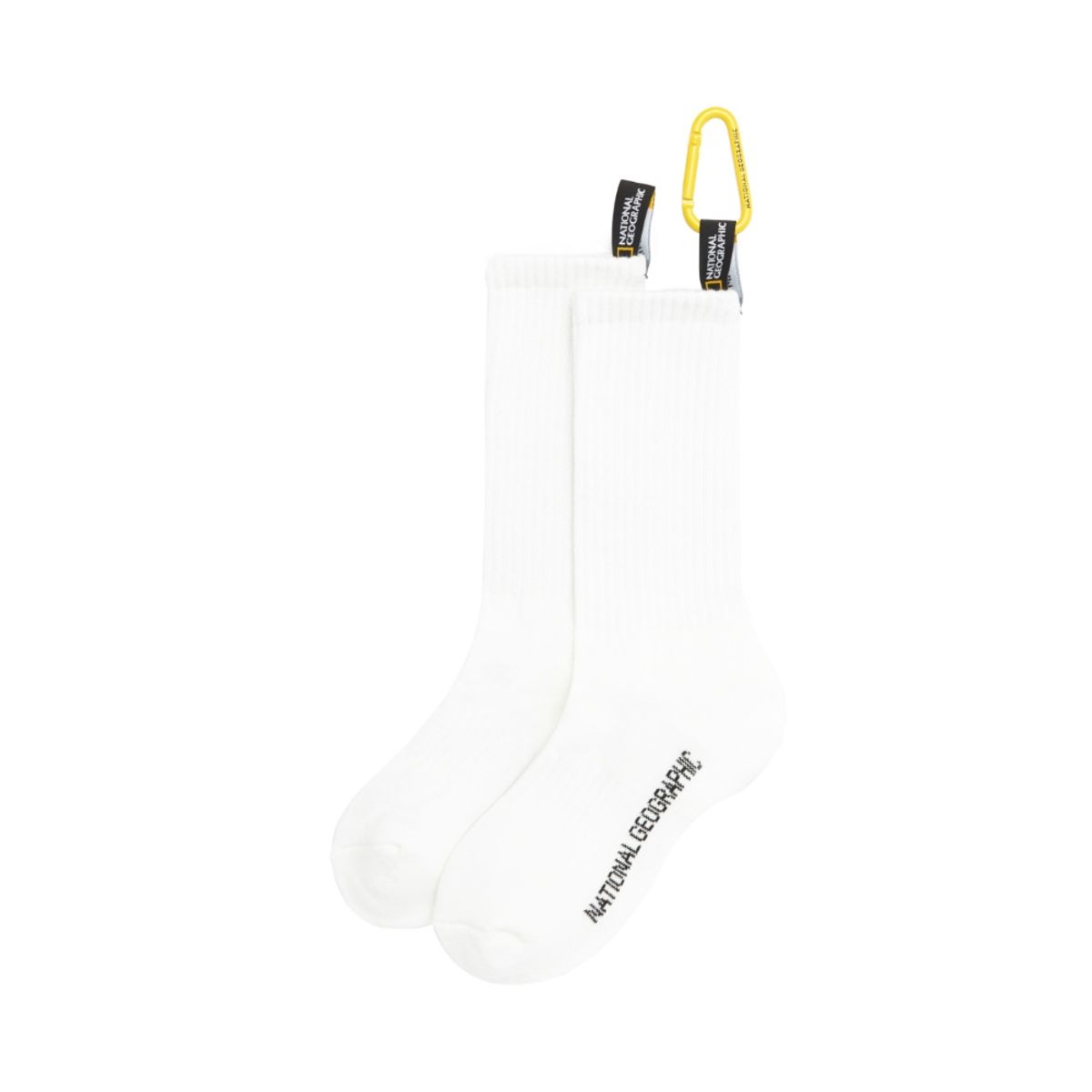 내셔널지오그래픽(NATIONALGEOGRAPHIC) N225ASO580 카라비너포인트 크루삭스 WHITE