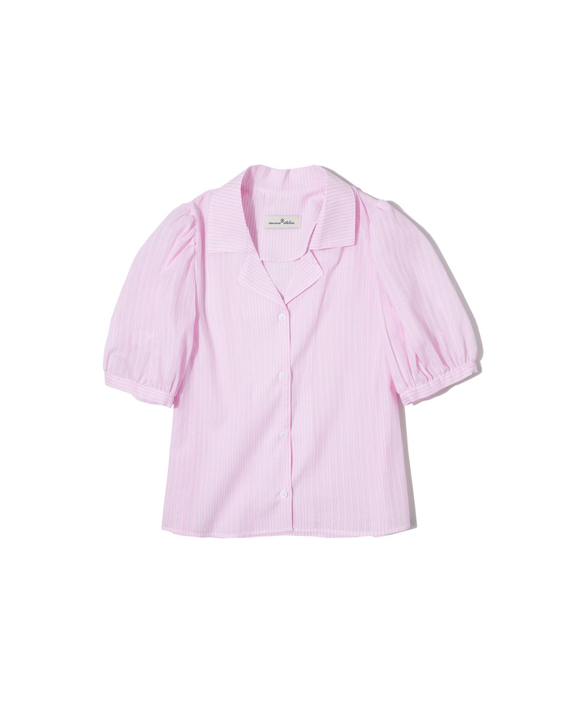 반원 아틀리에(VANONE ATELIER) A3416 Princess hole shirt_Pink stripe