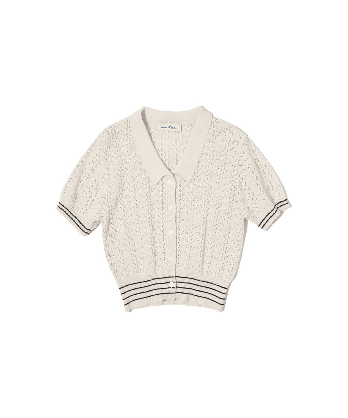 반원 아틀리에(VANONE ATELIER) A3423 Parisienne net cardigan_Light beige