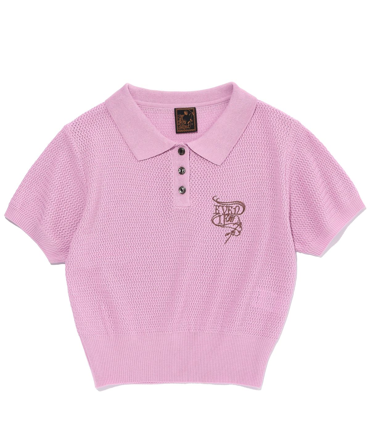 이퓨원트(IFYOUWANT) Willing Rose PK Knit Short Sleeve pink
