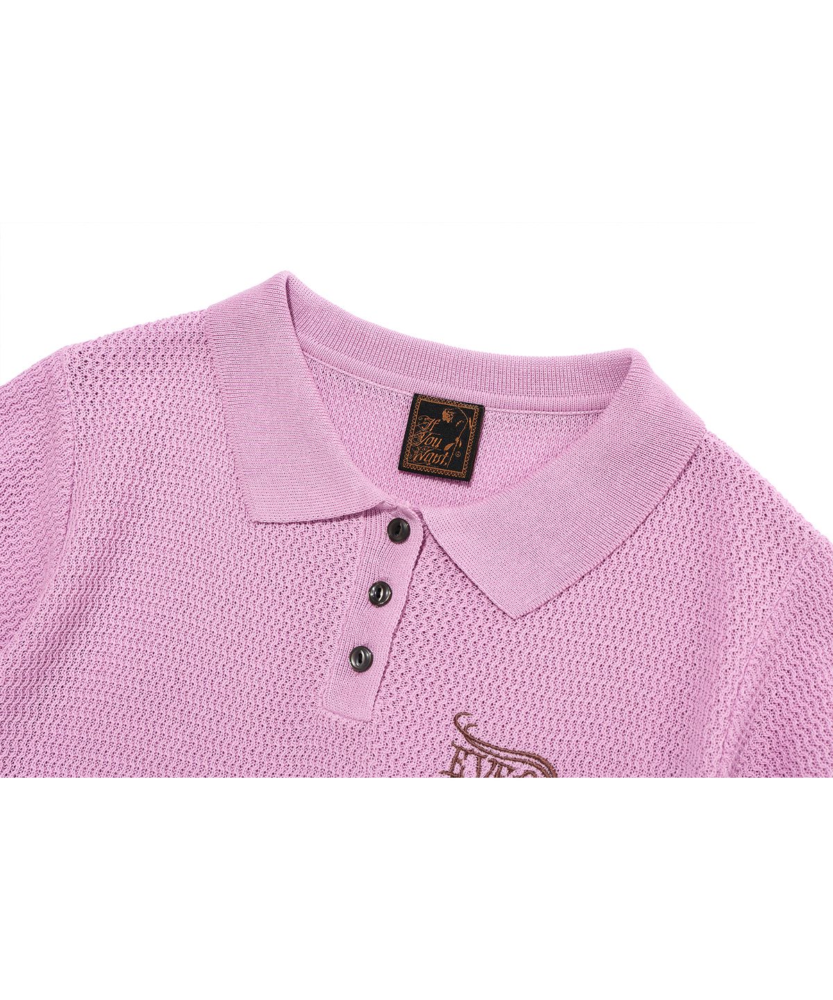 이퓨원트(IFYOUWANT) Willing Rose PK Knit Short Sleeve pink