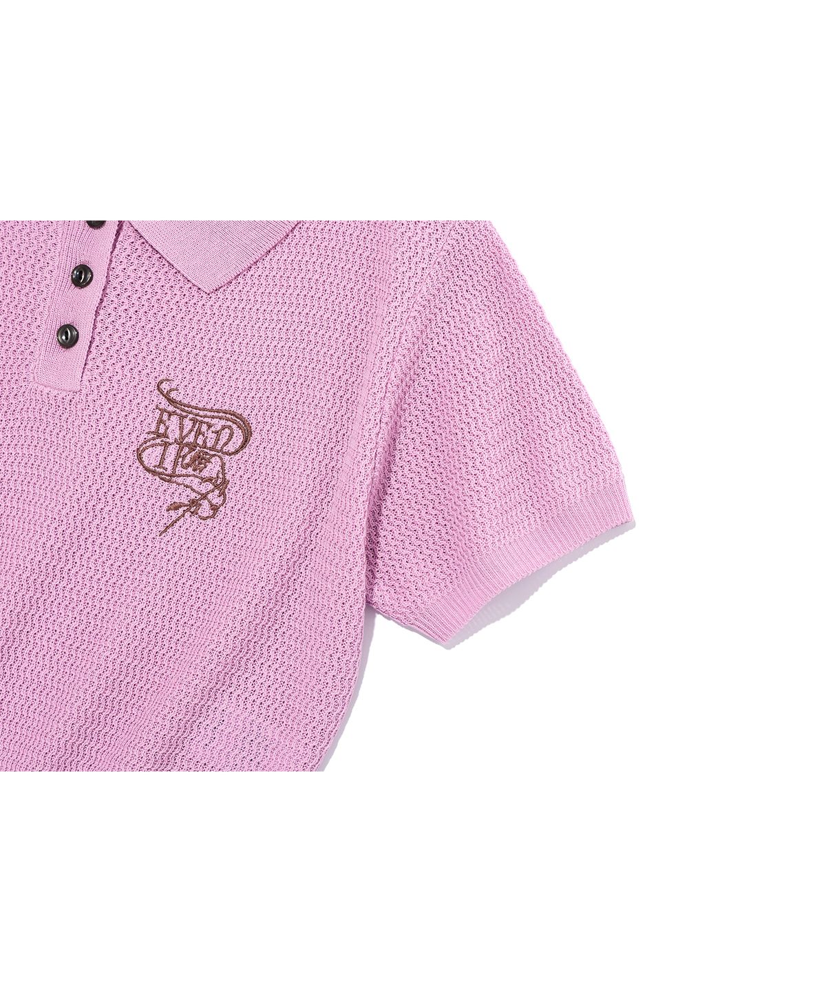 이퓨원트(IFYOUWANT) Willing Rose PK Knit Short Sleeve pink