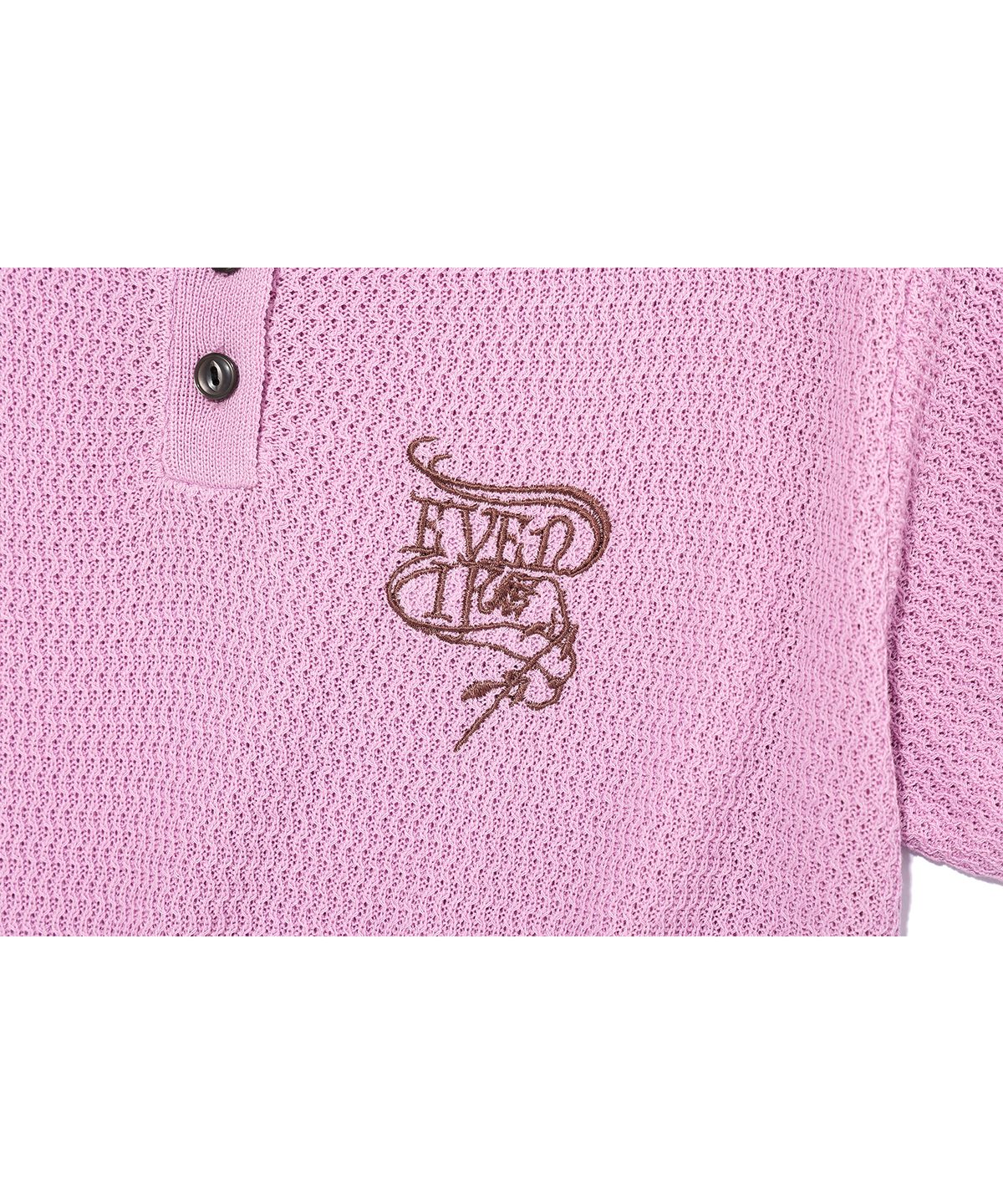 이퓨원트(IFYOUWANT) Willing Rose PK Knit Short Sleeve pink