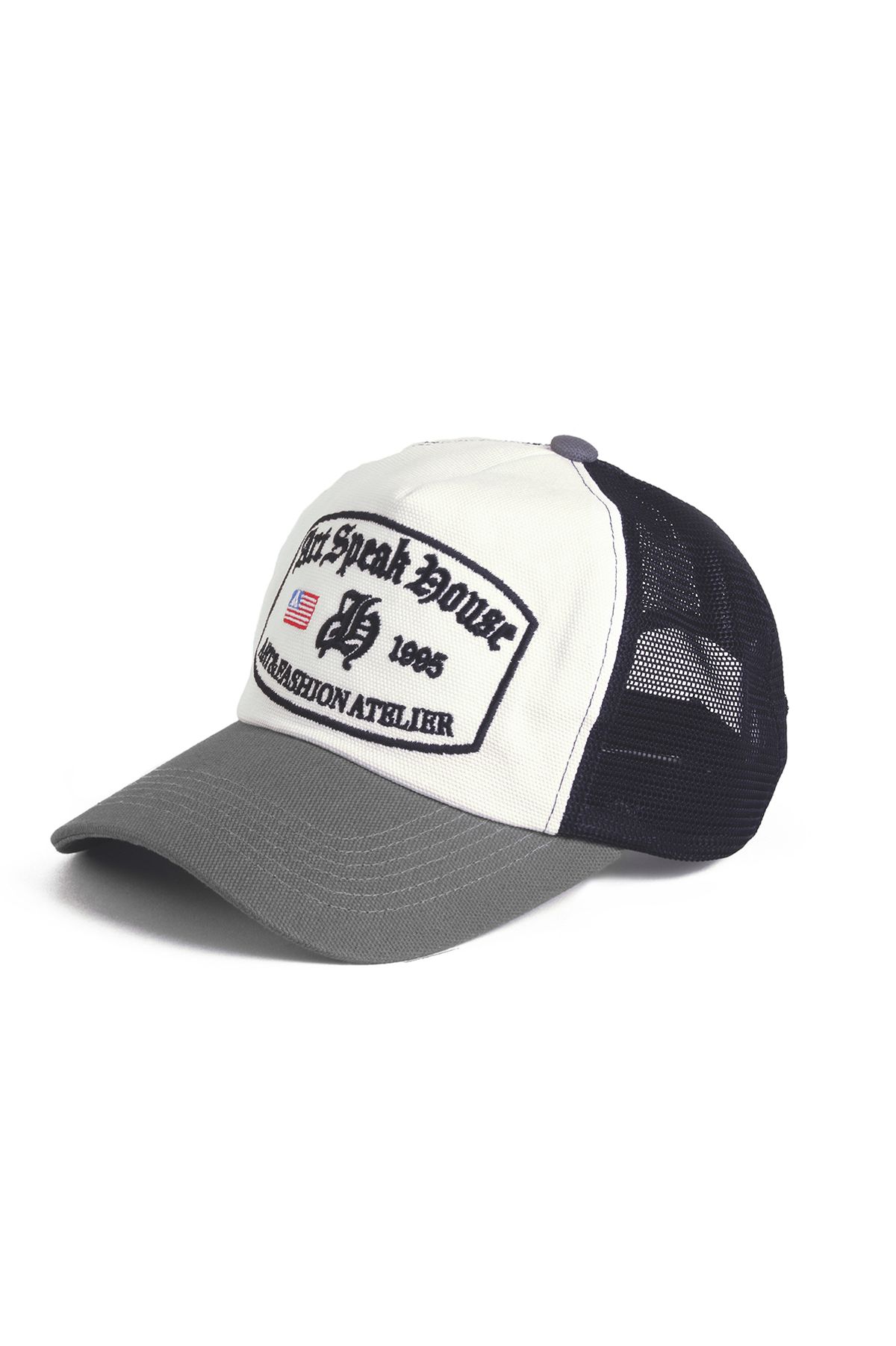 아트스피크하우스(ART SPEAK HOUSE) A&F GOTHIC LOGO MESH CAP_WHITE/GRAY