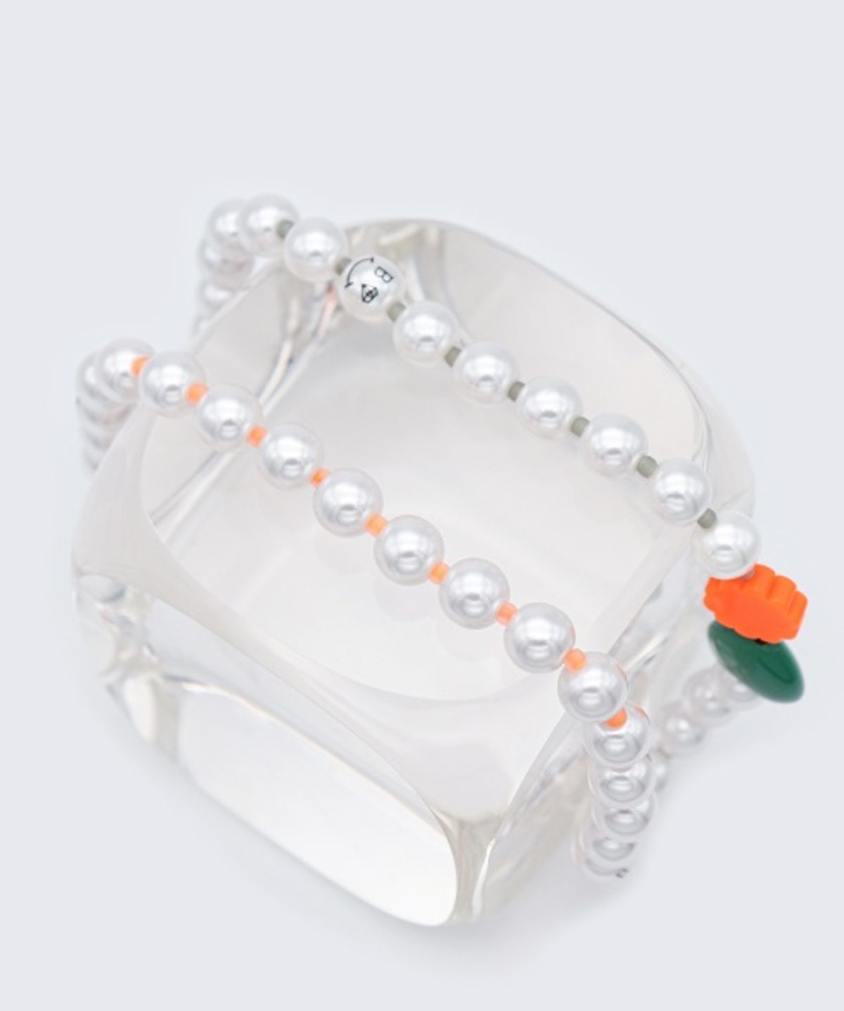 봉보(BONBEAU) Heart daisy charm point pearl beads mix Necklace 하트 데이지 참 포인트 비즈 진주 목걸이