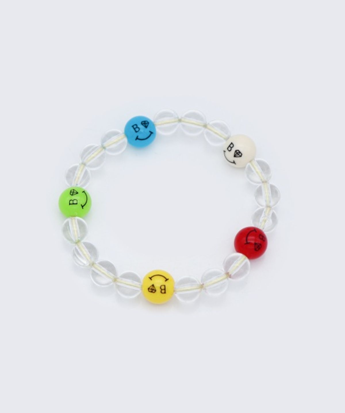 봉보(BONBEAU) Bold clear ball smile Bracelet 볼드 투명볼 컬러 스마일 볼 밴딩 팔찌