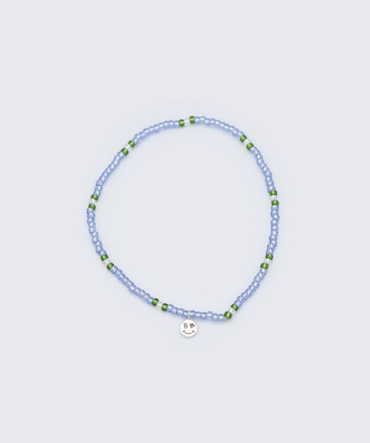 봉보(BONBEAU) Mini smile charm clear color beads Bracelet 미니 스마일 참 투명 컬러 비즈 팔찌