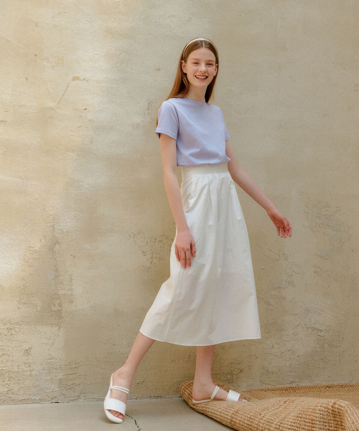 엽페(YUPPE) COTTON LONG SKIRT_WHITE
