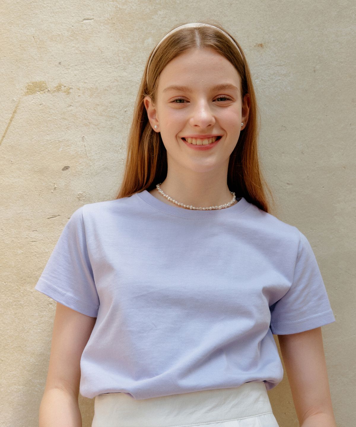 엽페(YUPPE) YUPPE SLIM T-SHIRT_LIGHT PURPLE