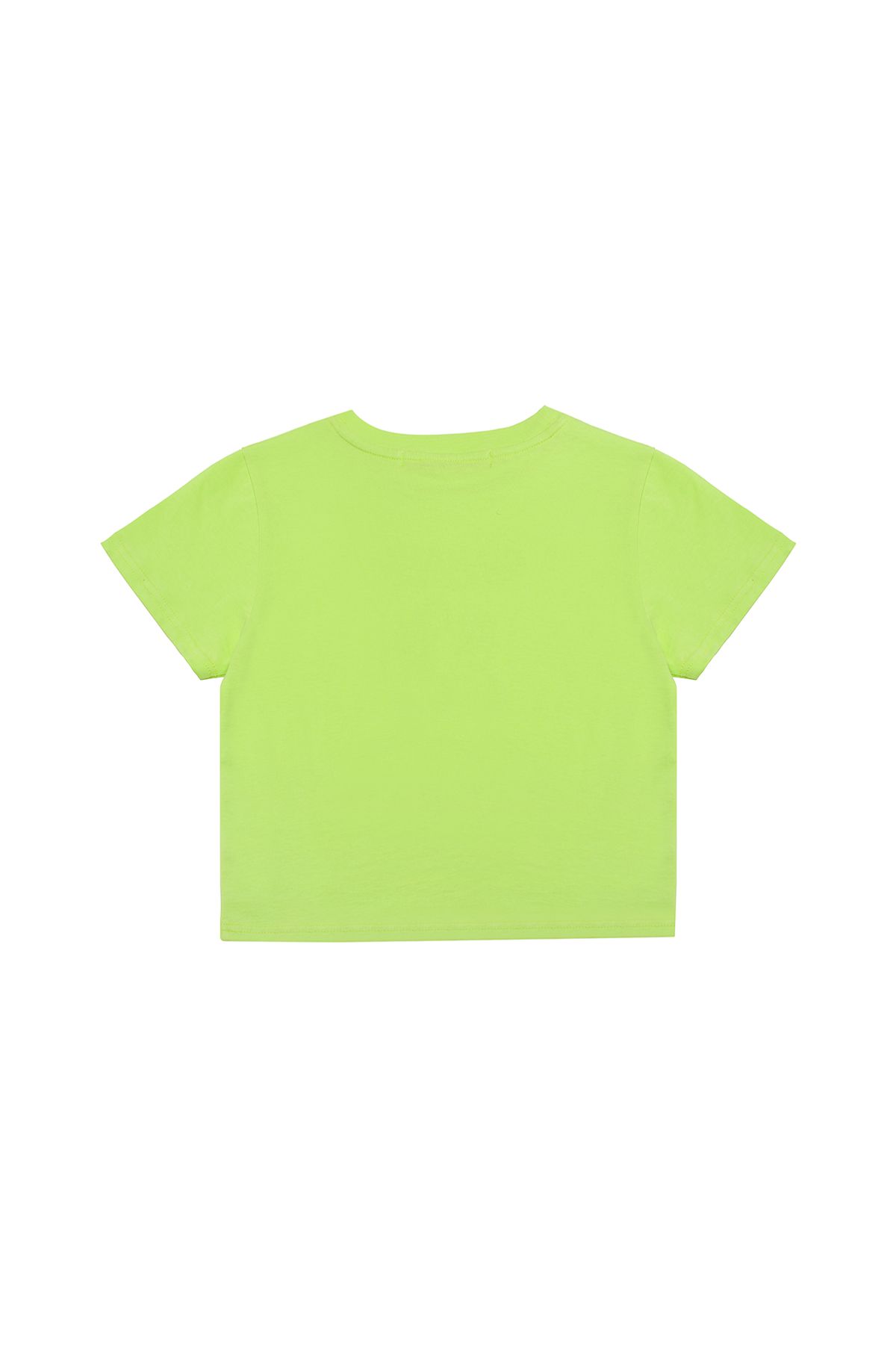 아트스피크하우스(ART SPEAK HOUSE) MERMAID SHORT SLEEVE CROP TOP_LIME