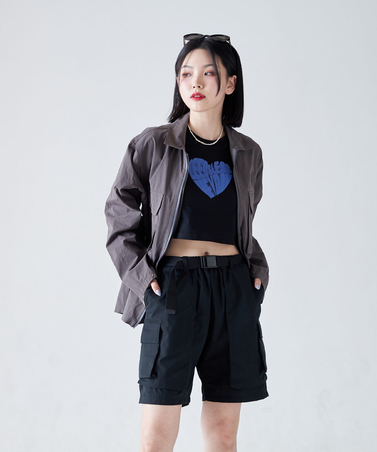리즈리스(LEEDSLESS) Two way wing shirt jacket 투웨이 윙 셔츠자켓 [gray]