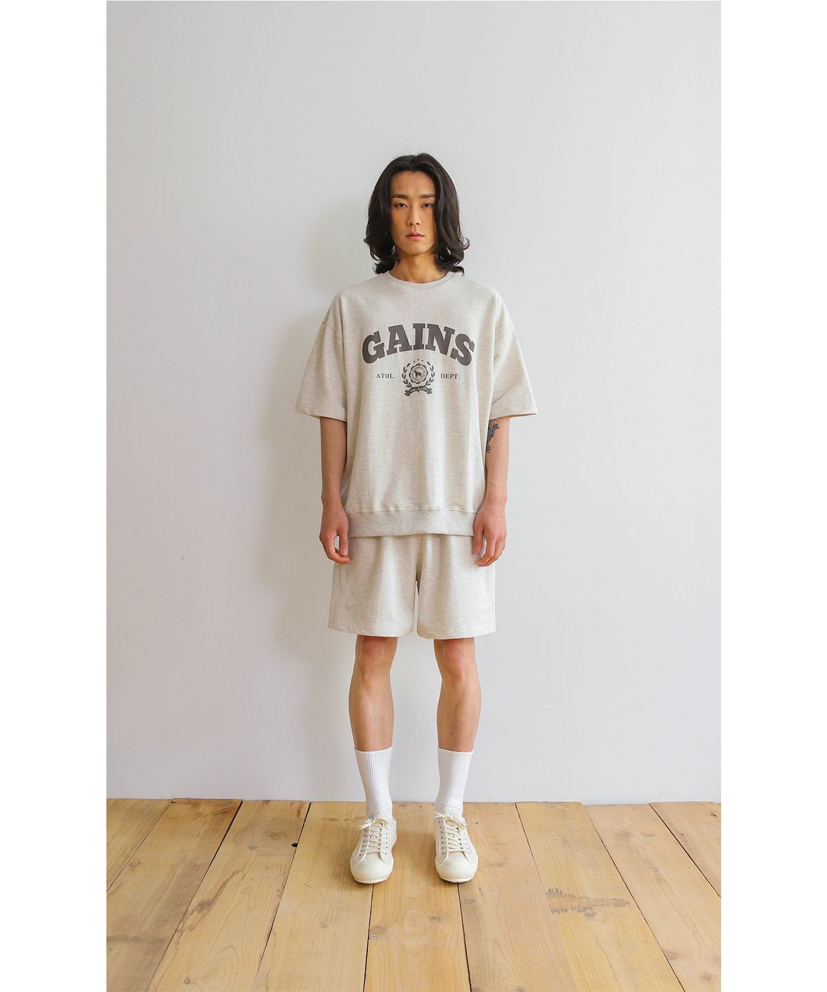 게인스보로(GAINSBORO) 스웨트 쇼츠_오트밀