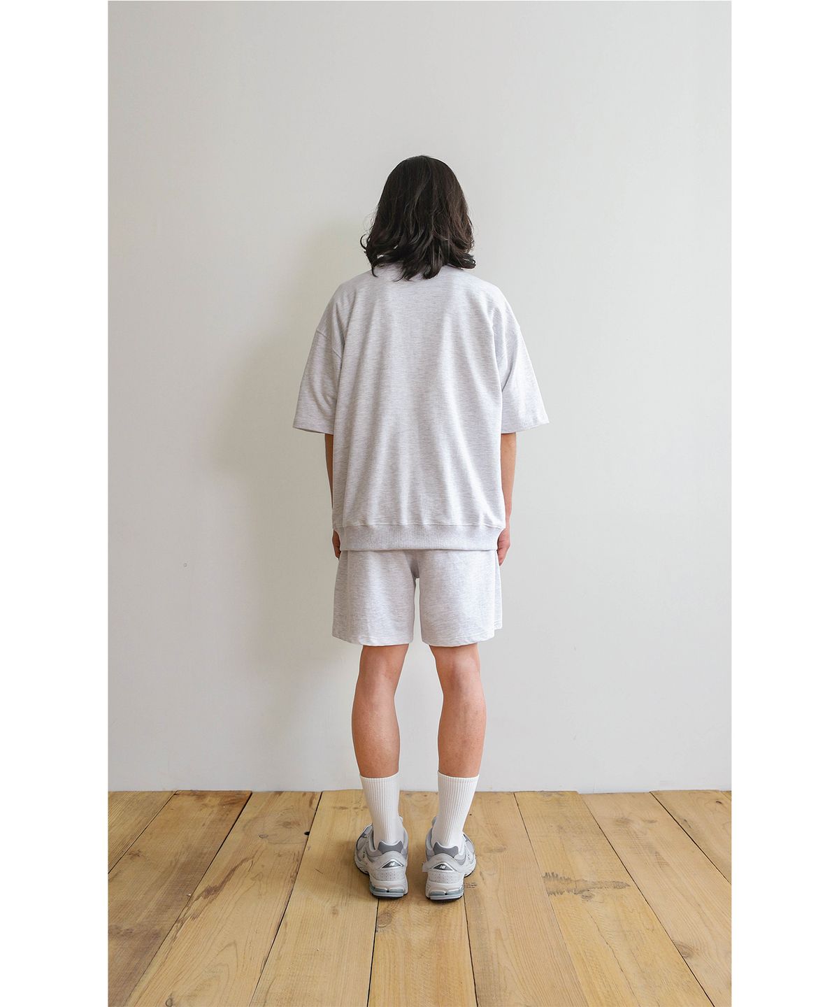 게인스보로(GAINSBORO) 스웨트 쇼츠_화이트멜란지
