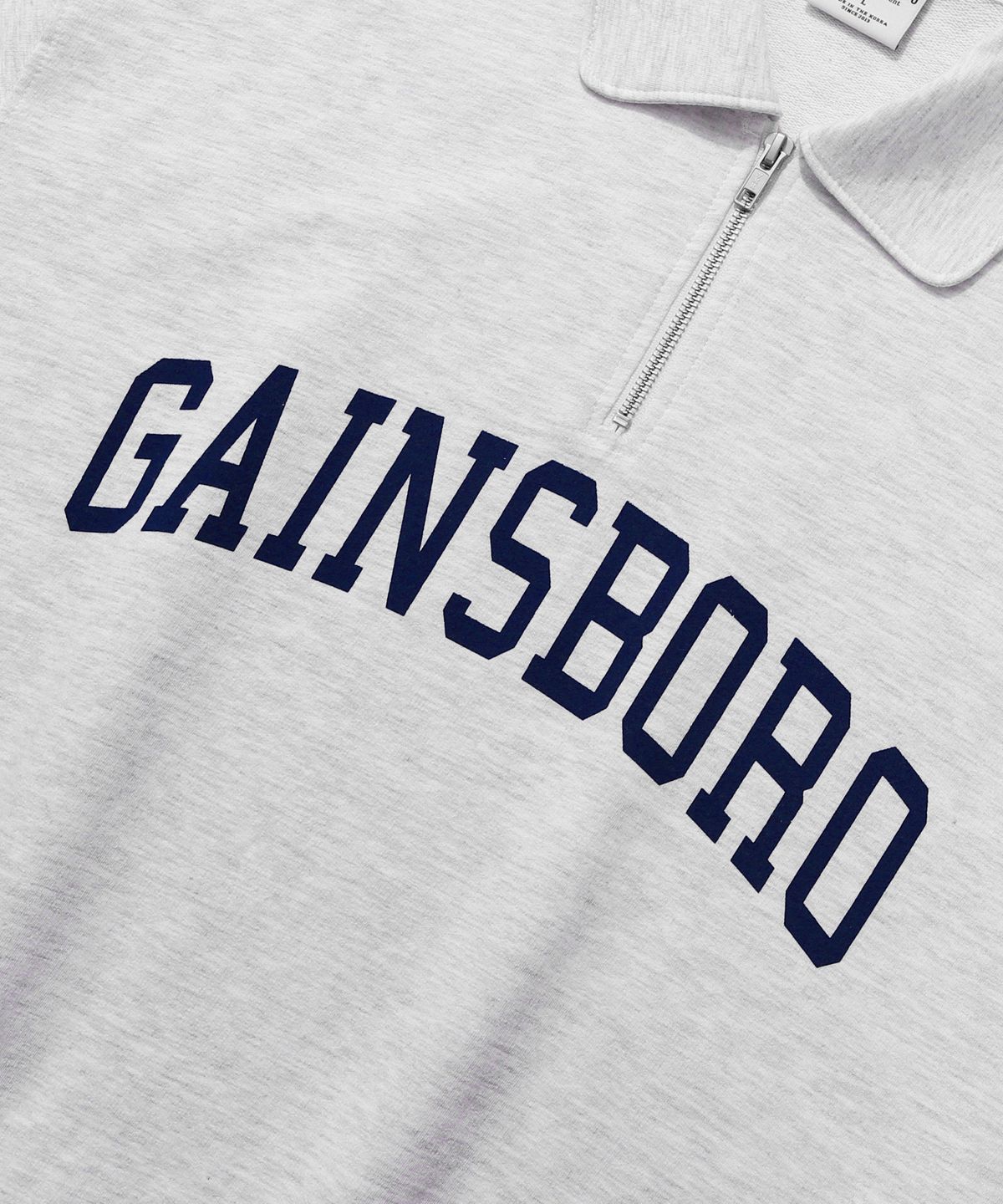 게인스보로(GAINSBORO) 아치로고 카라 맨투맨_화이트멜란지