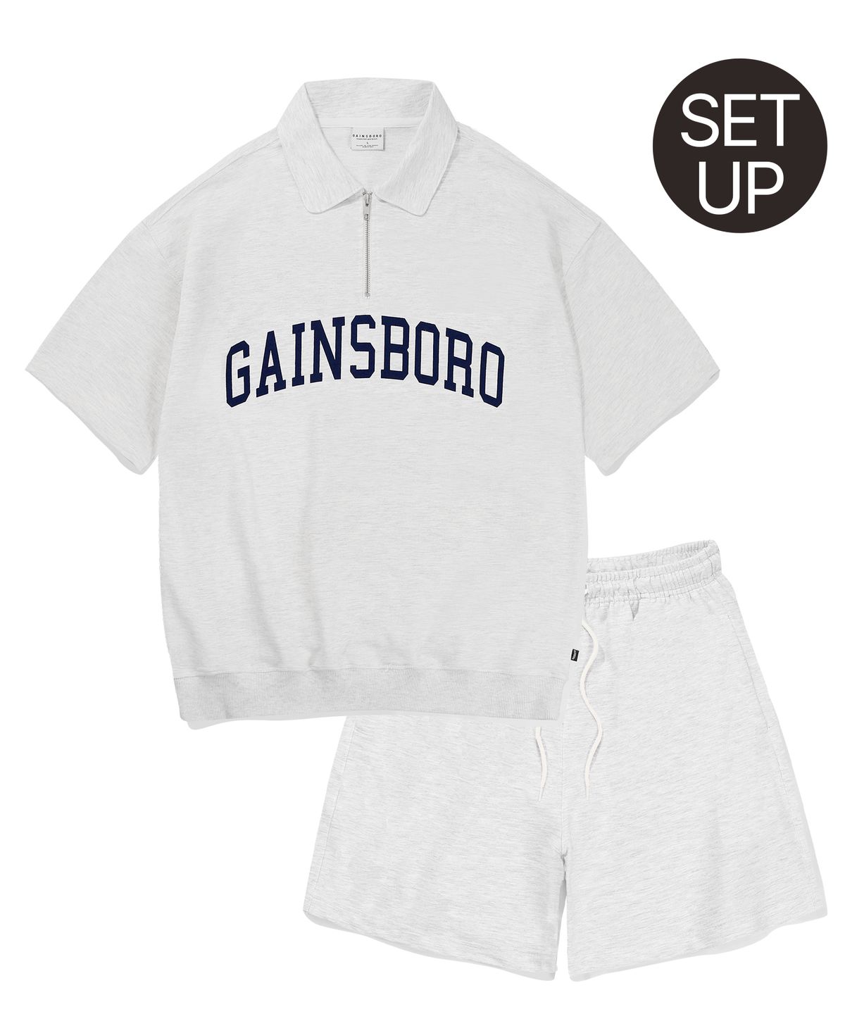 게인스보로(GAINSBORO) [SET] 아치로고 카라 맨투맨 셋업 (5컬러)