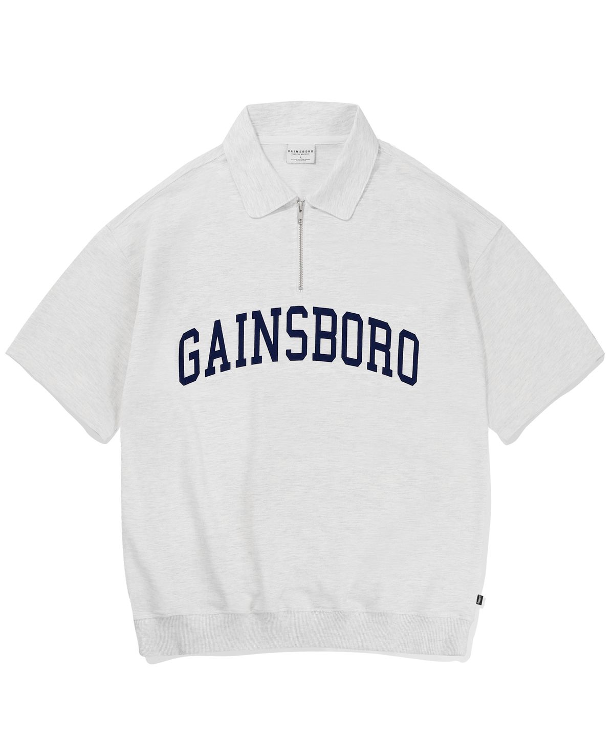게인스보로(GAINSBORO) [SET] 아치로고 카라 맨투맨 셋업_화이트멜란지