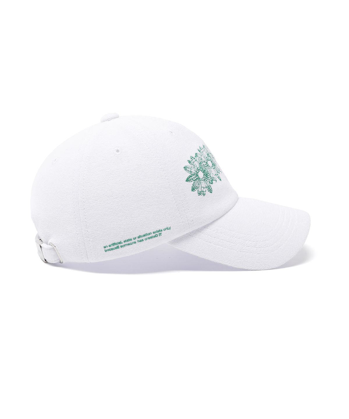 일레딧(ILLEDIT) FLOWER ARTWORK TERRY BALLCAP WHITE