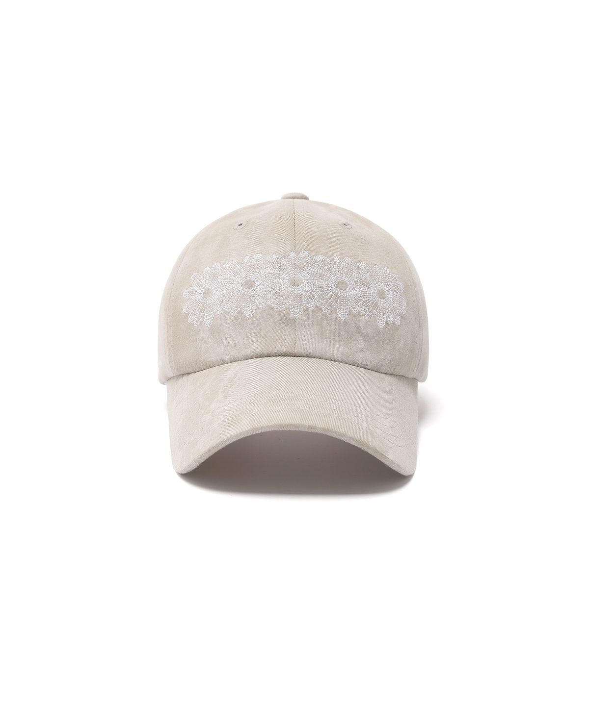 일레딧(ILLEDIT) FLOWER ARTWORK GRUNGE BALLCAP BEIGE