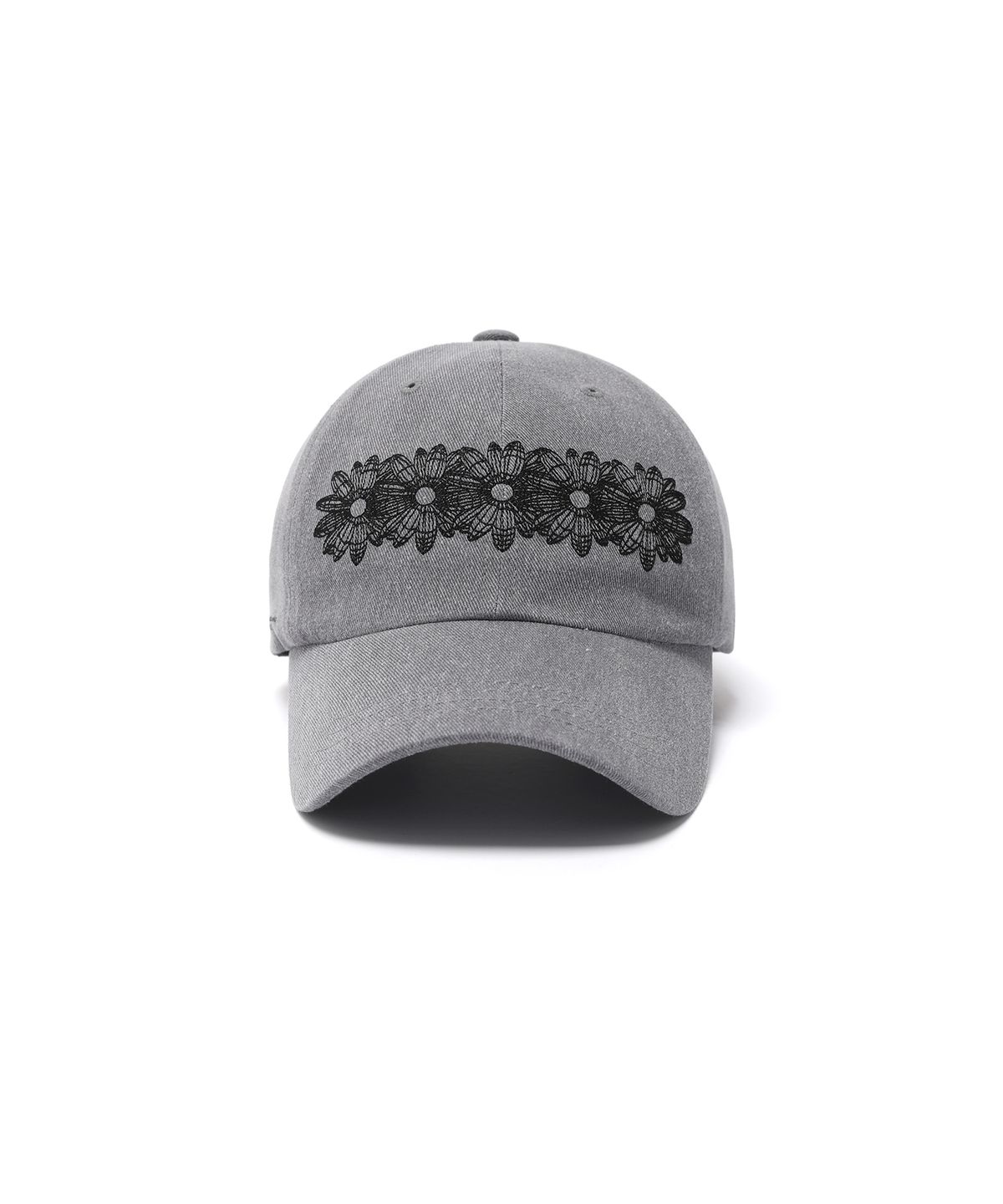 일레딧(ILLEDIT) FLOWER ARTWORK PIGMENT BALLCAP GREY