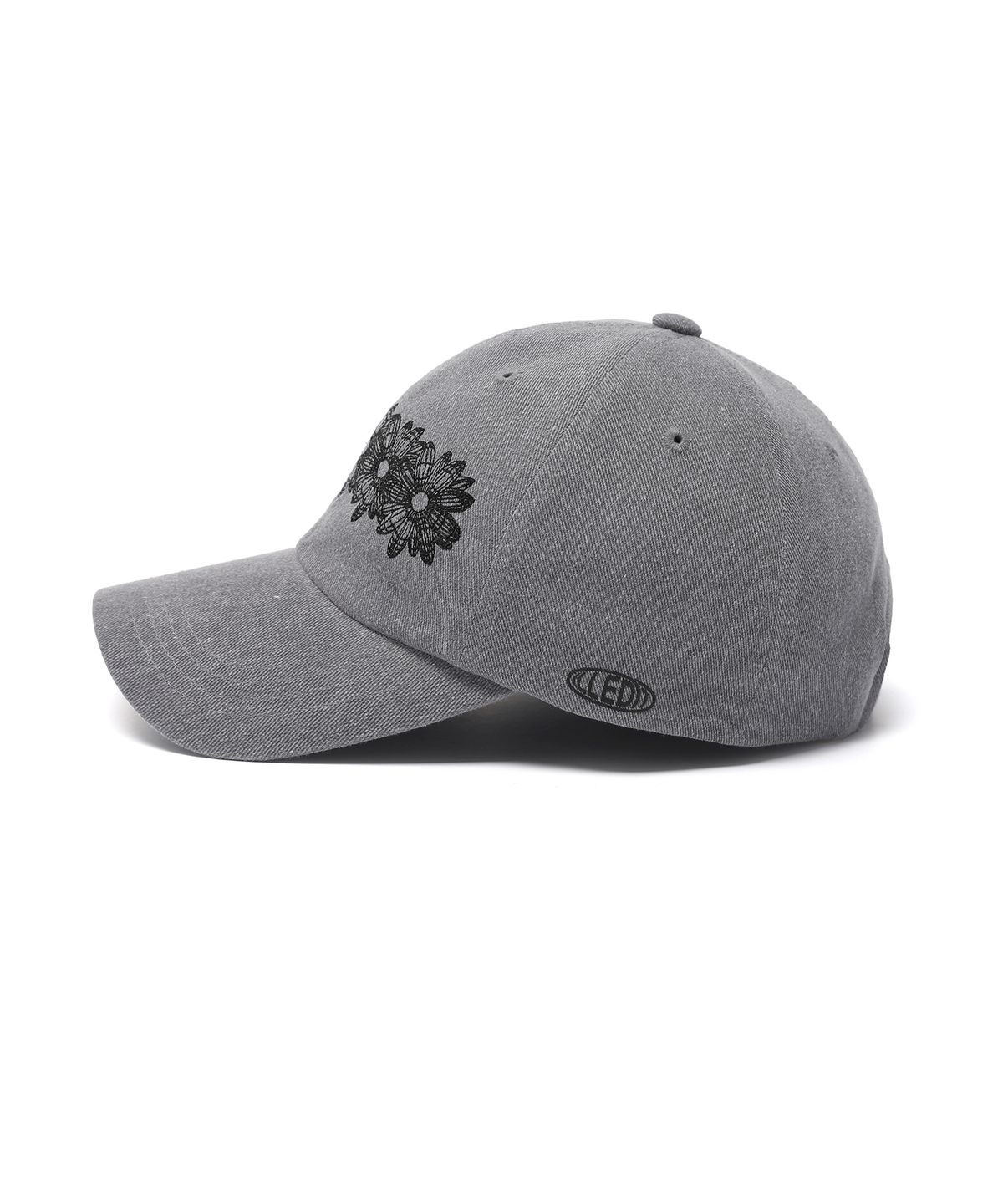 일레딧(ILLEDIT) FLOWER ARTWORK PIGMENT BALLCAP GREY