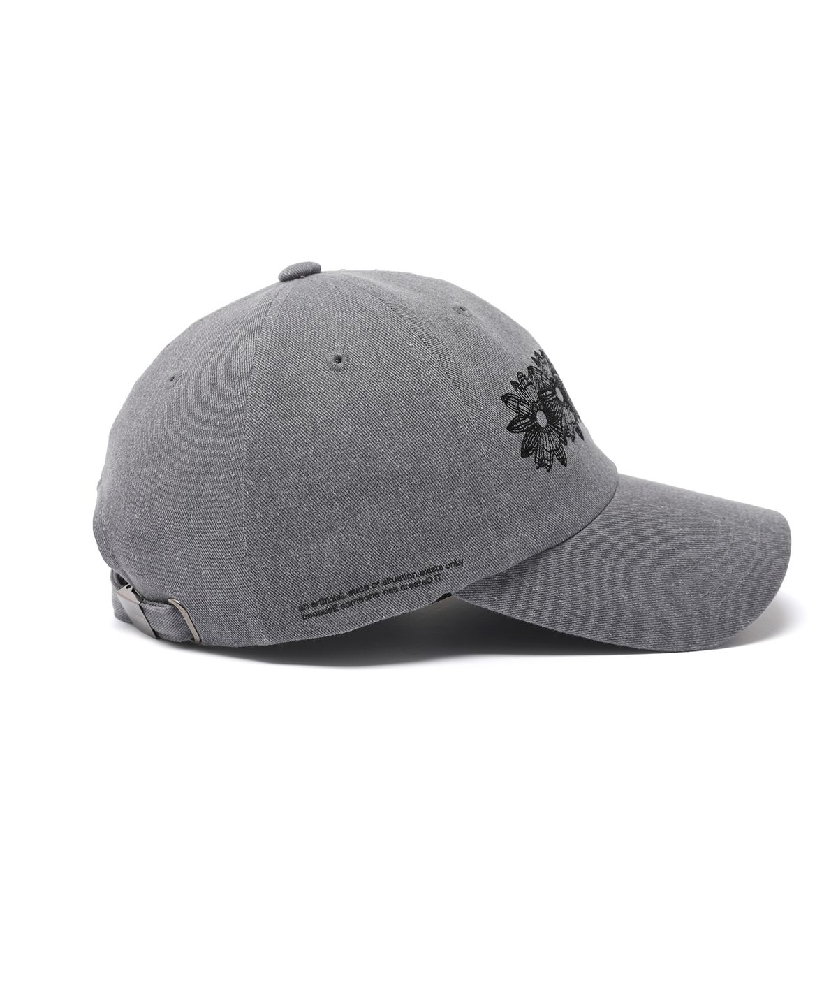 일레딧(ILLEDIT) FLOWER ARTWORK PIGMENT BALLCAP GREY