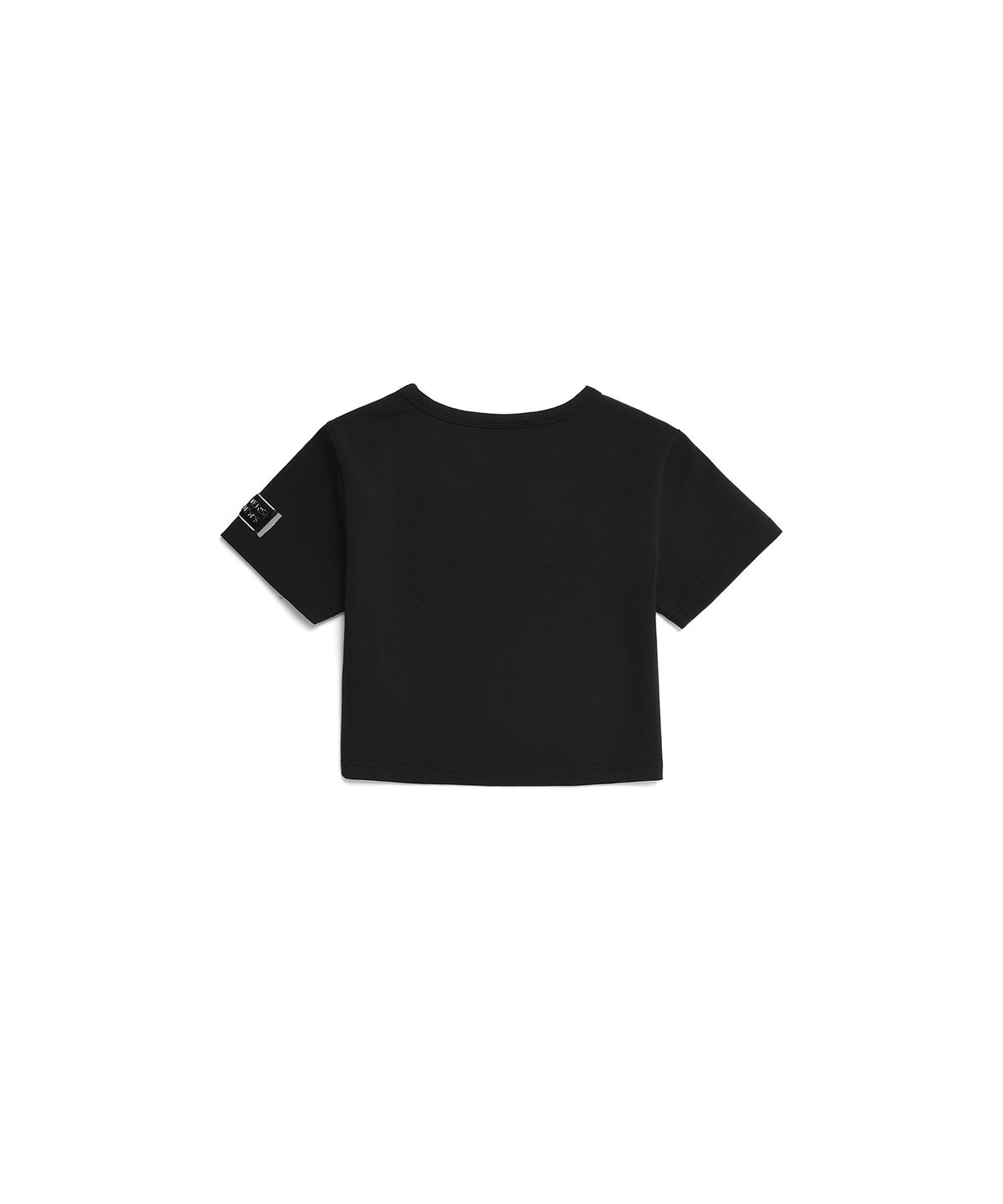 일레딧(ILLEDIT) FLOWER ARTWORK CROP TOP BLACK