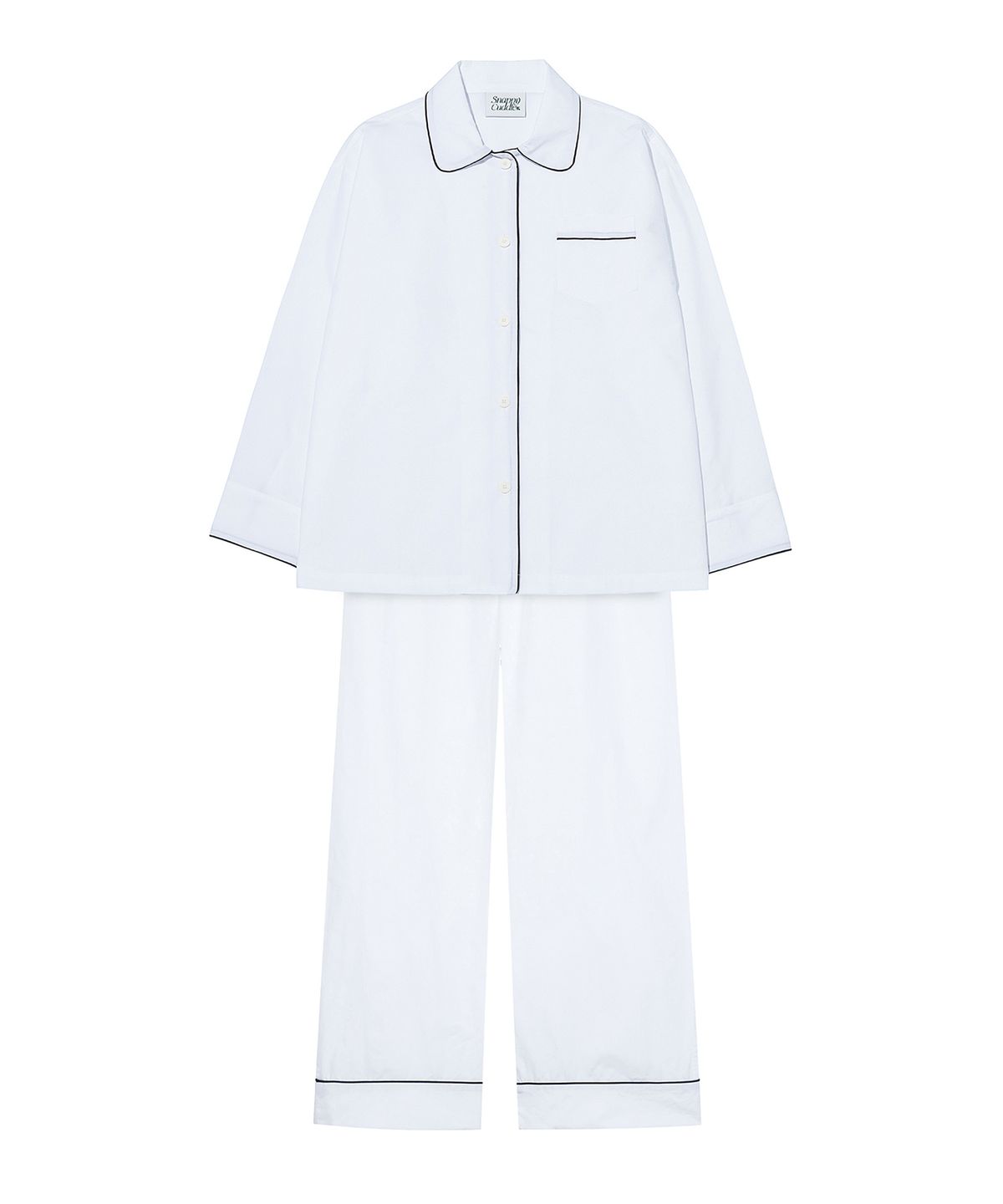 스내피커들(SNAPPY CUDDLE) Nice and Easy Pajama Set (Clean White)