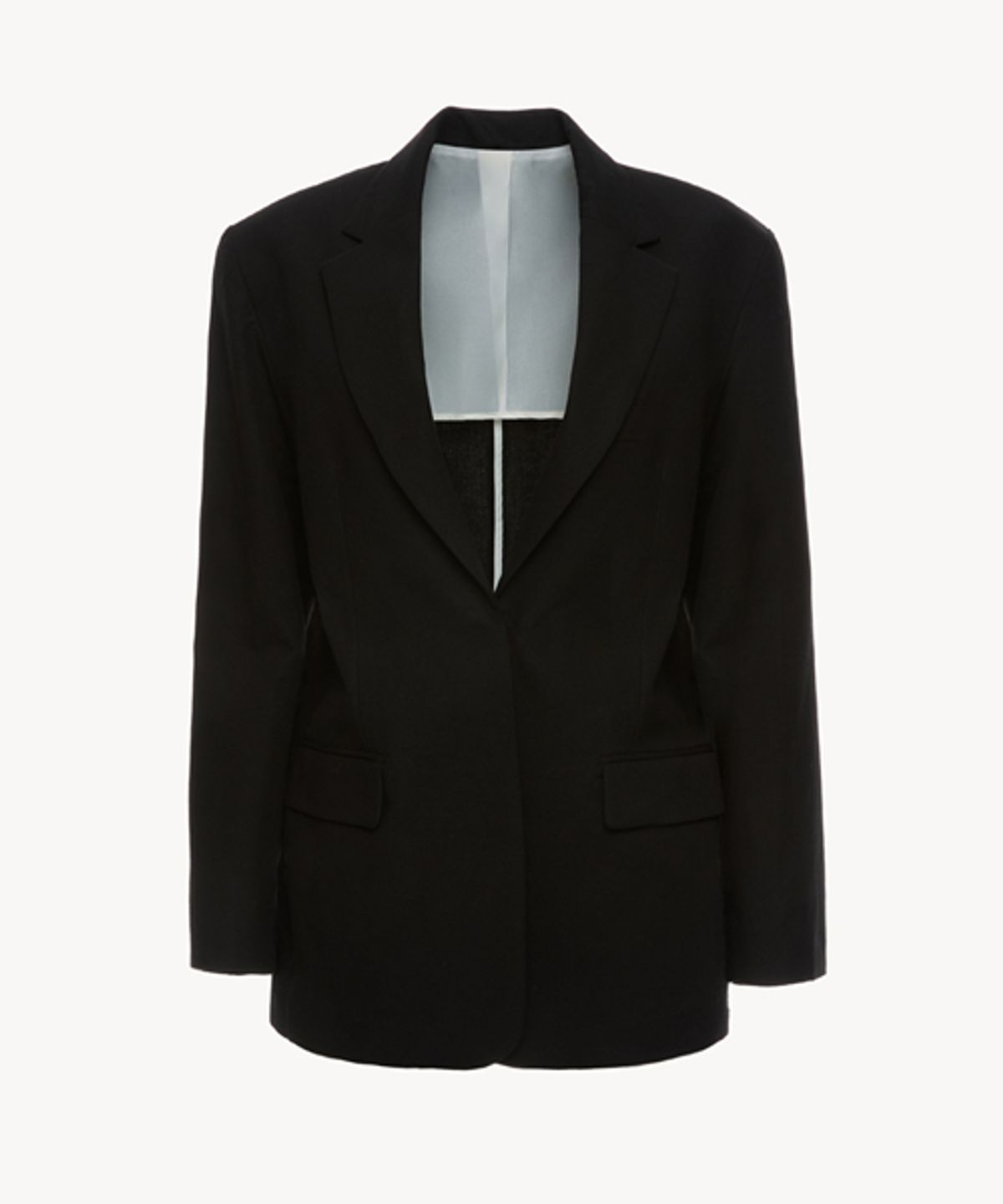 리디피(RIDIFI) BUTTONLESS LINEN JACKET_BLACK