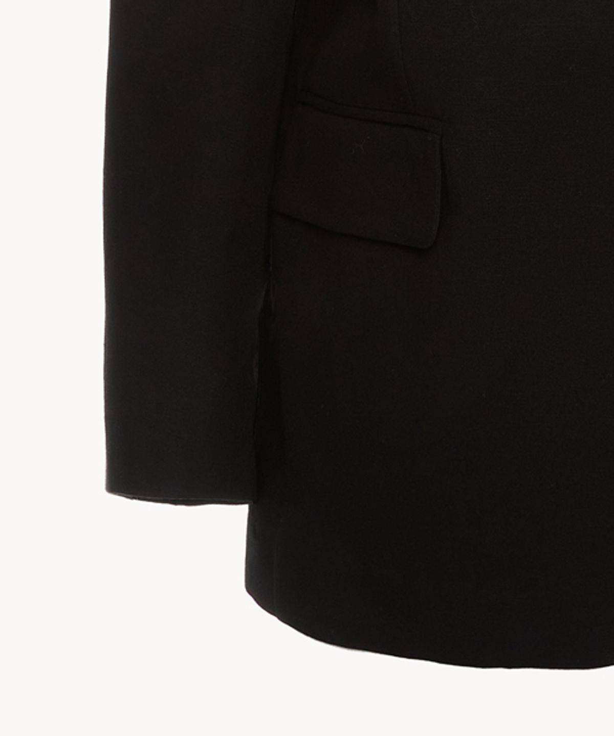 리디피(RIDIFI) BUTTONLESS LINEN JACKET_BLACK