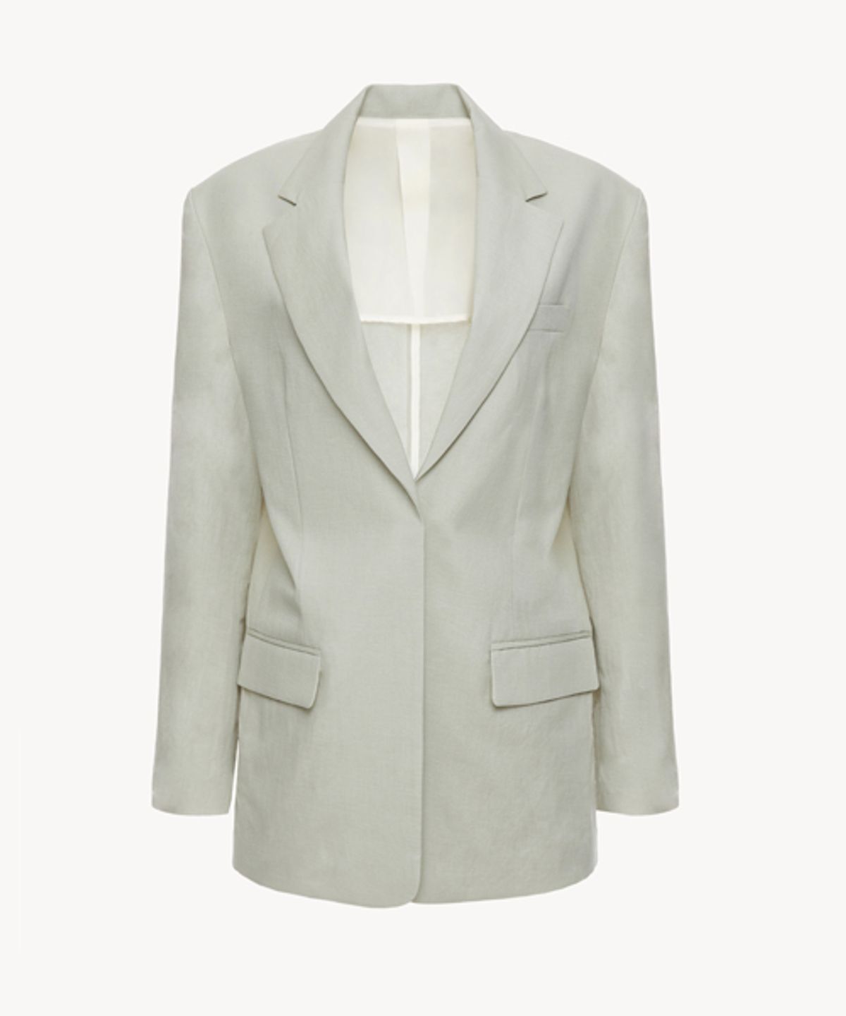 리디피(RIDIFI) BUTTONLESS LINEN JACKET_LIGHT BEIGE