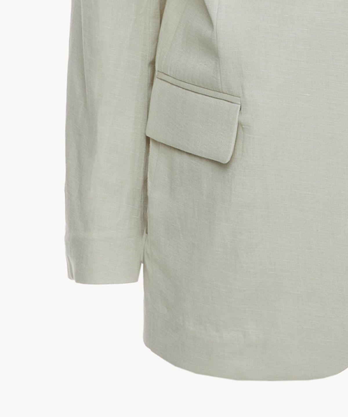 리디피(RIDIFI) BUTTONLESS LINEN JACKET_LIGHT BEIGE