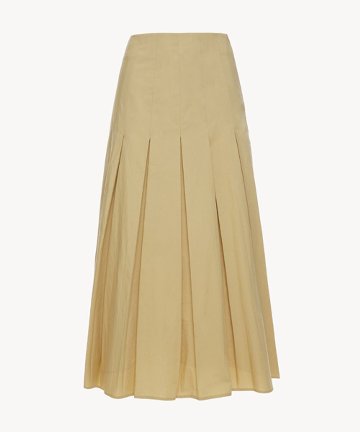 리디피(RIDIFI) COTTON PLEATS SKIRT_BEIGE