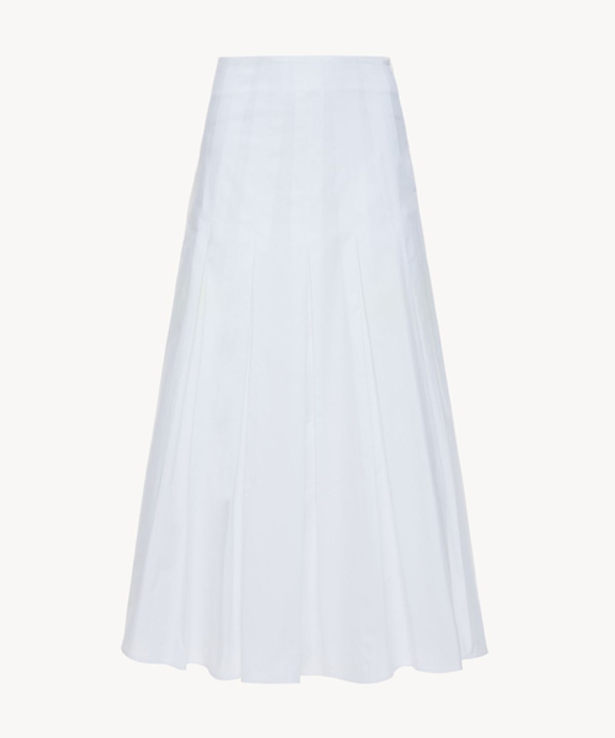 리디피(RIDIFI) COTTON PLEATS SKIRT_WHITE