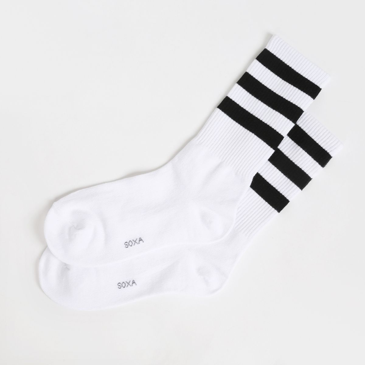 삭스에이(SOCKSA) [7PACK] 베이직 200N  스포티 세줄 크루 밴드 긴양말