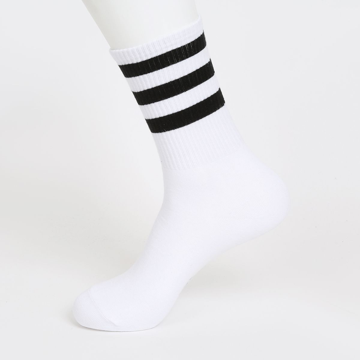 삭스에이(SOCKSA) [7PACK] 베이직 200N  스포티 세줄 크루 밴드 긴양말