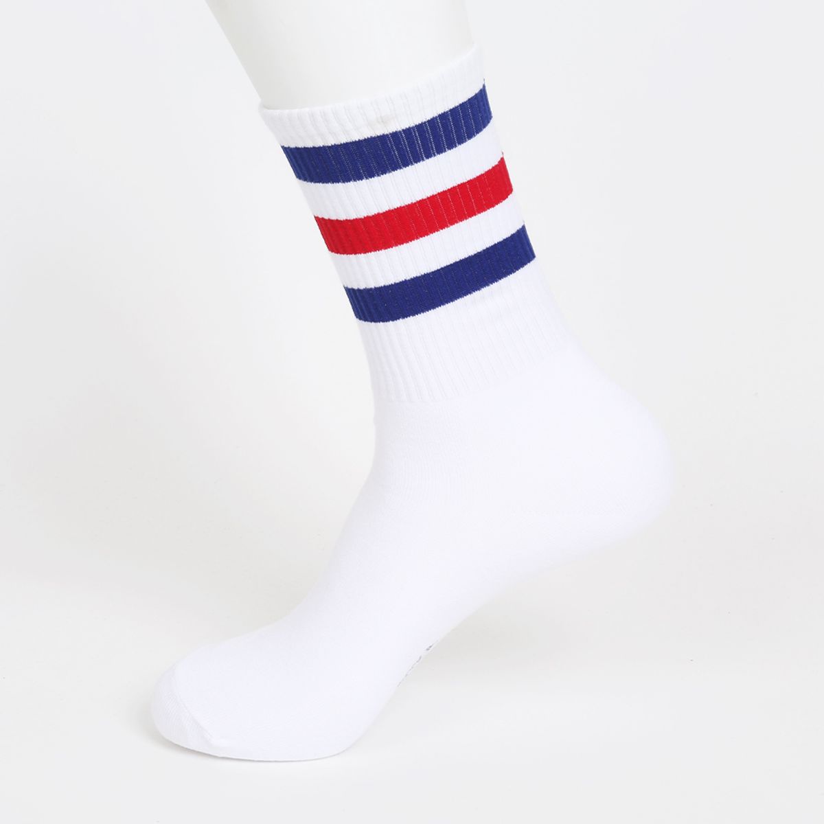 삭스에이(SOCKSA) [7PACK] 베이직 200N  스포티 세줄 크루 밴드 긴양말