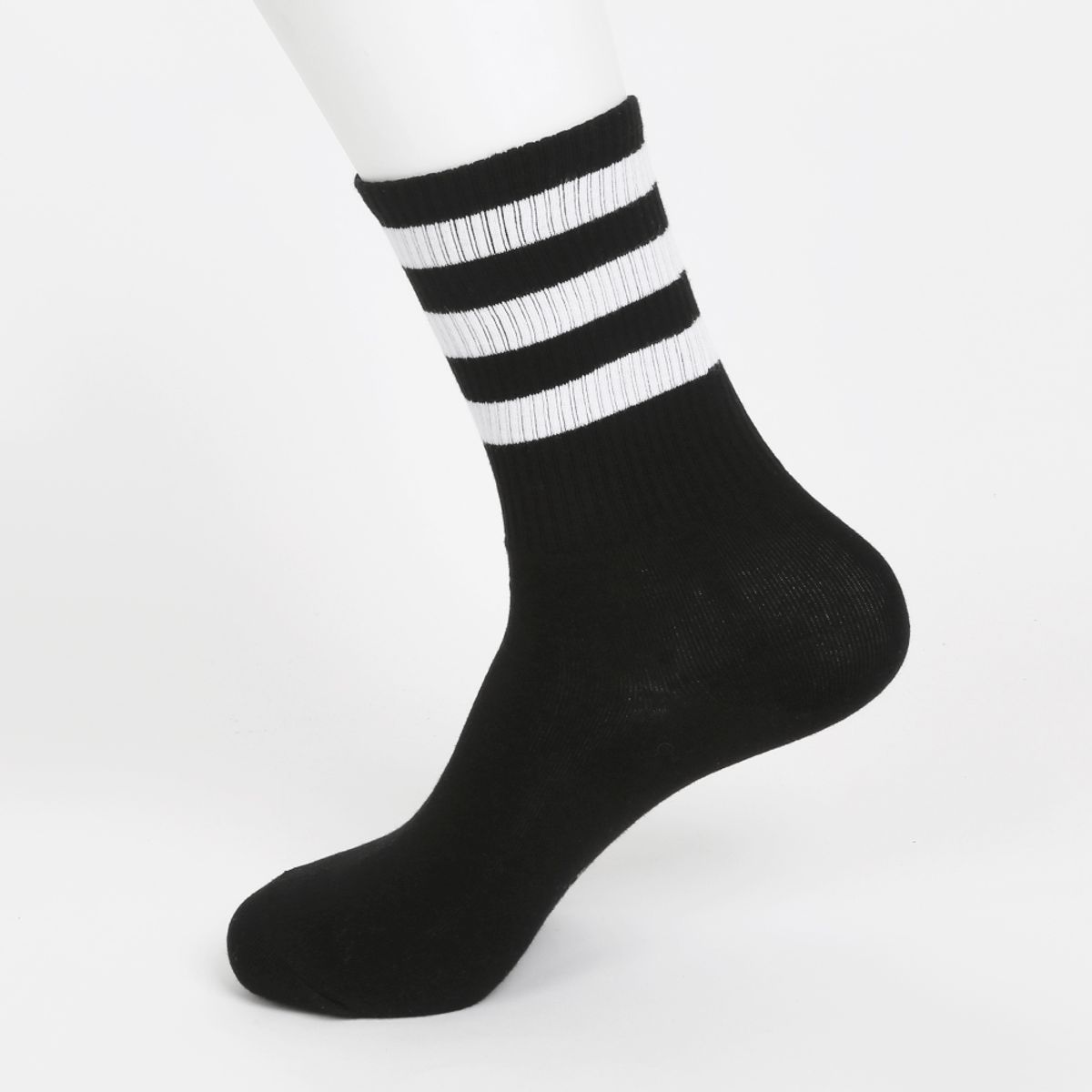 삭스에이(SOCKSA) [7PACK] 베이직 200N  스포티 세줄 크루 밴드 긴양말