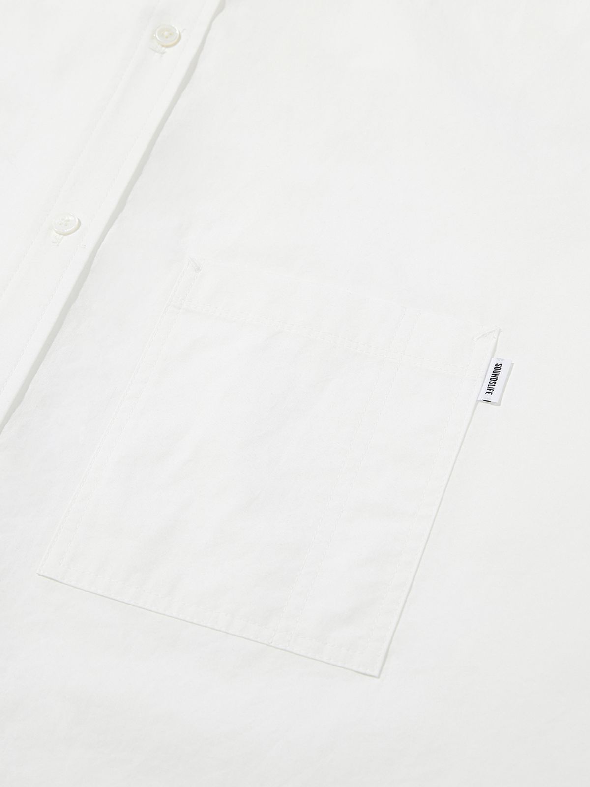 사운즈라이프(SOUNDSLIFE) Big Fit Short Sleeve Shirt White