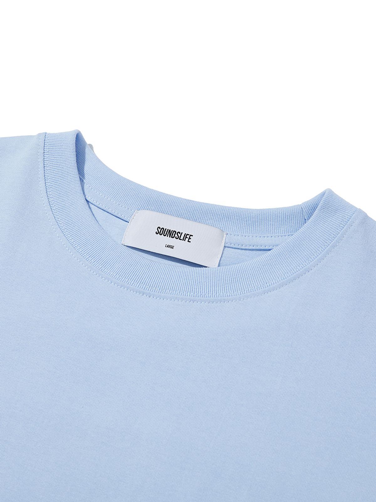 사운즈라이프(SOUNDSLIFE) Vacation Small Logo T-Shirt Sky Blue