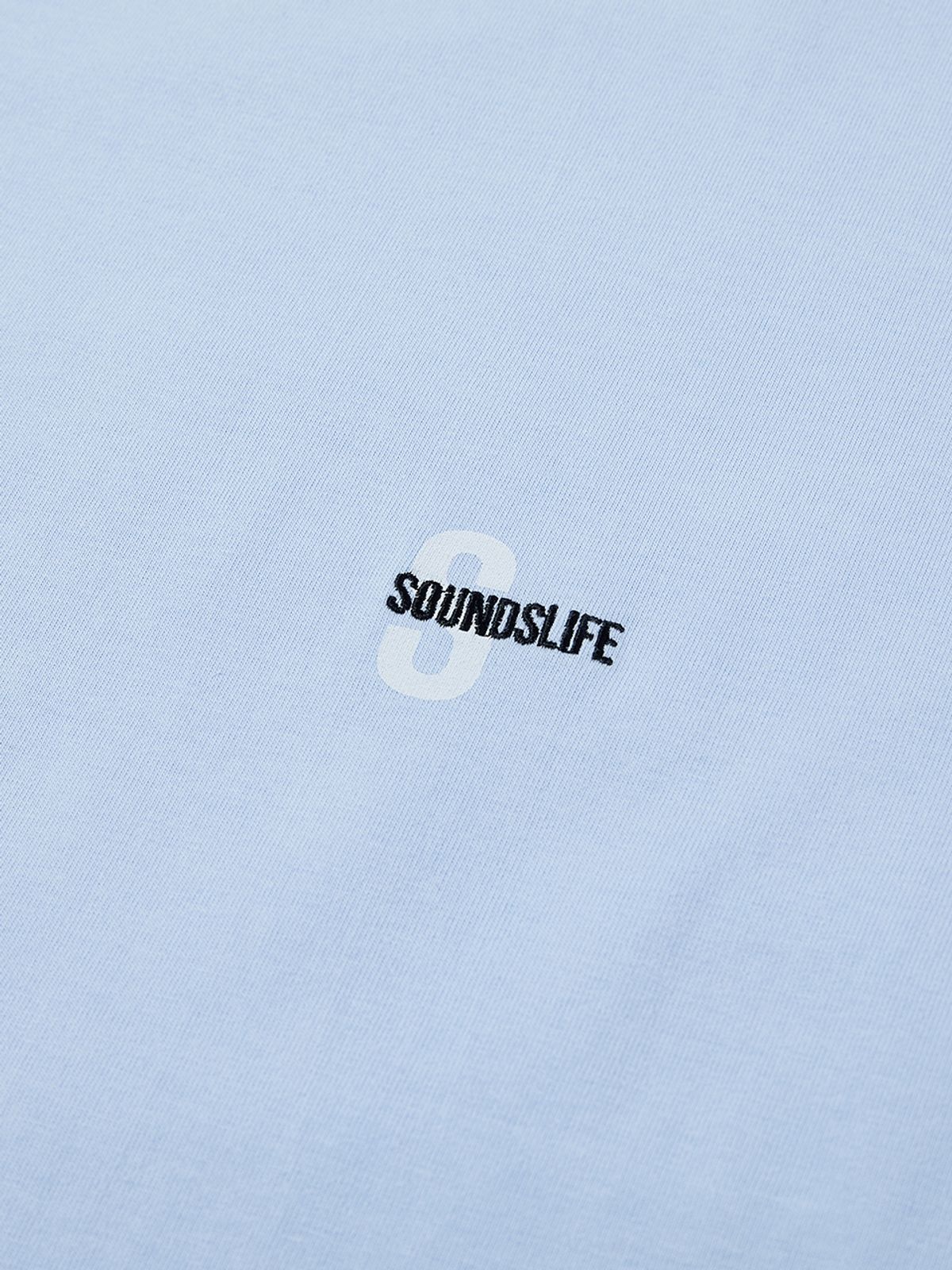 사운즈라이프(SOUNDSLIFE) Vacation Small Logo T-Shirt Sky Blue