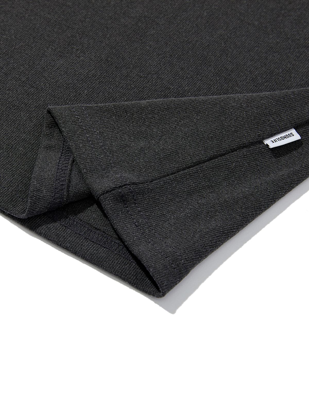 사운즈라이프(SOUNDSLIFE) Pigment Logo Pocket T-Shirt Charcoal