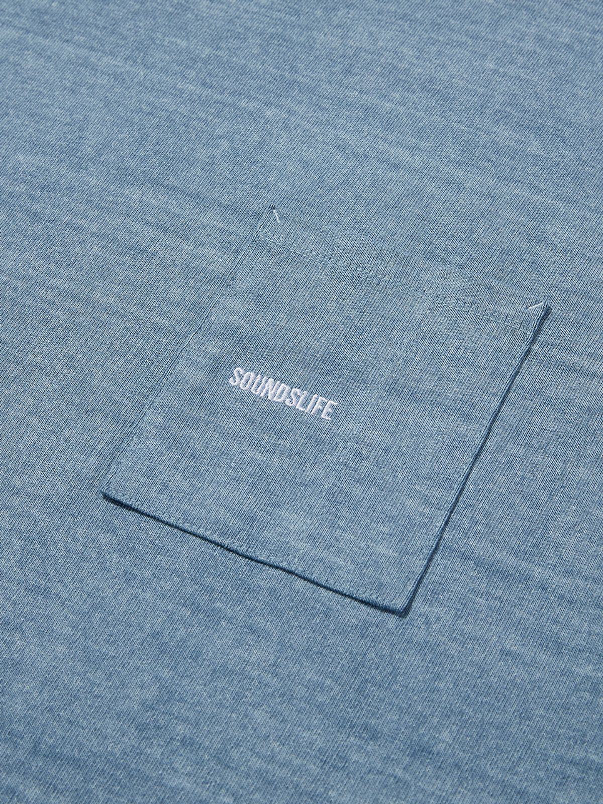사운즈라이프(SOUNDSLIFE) Pigment Logo Pocket T-Shirt Sky Blue