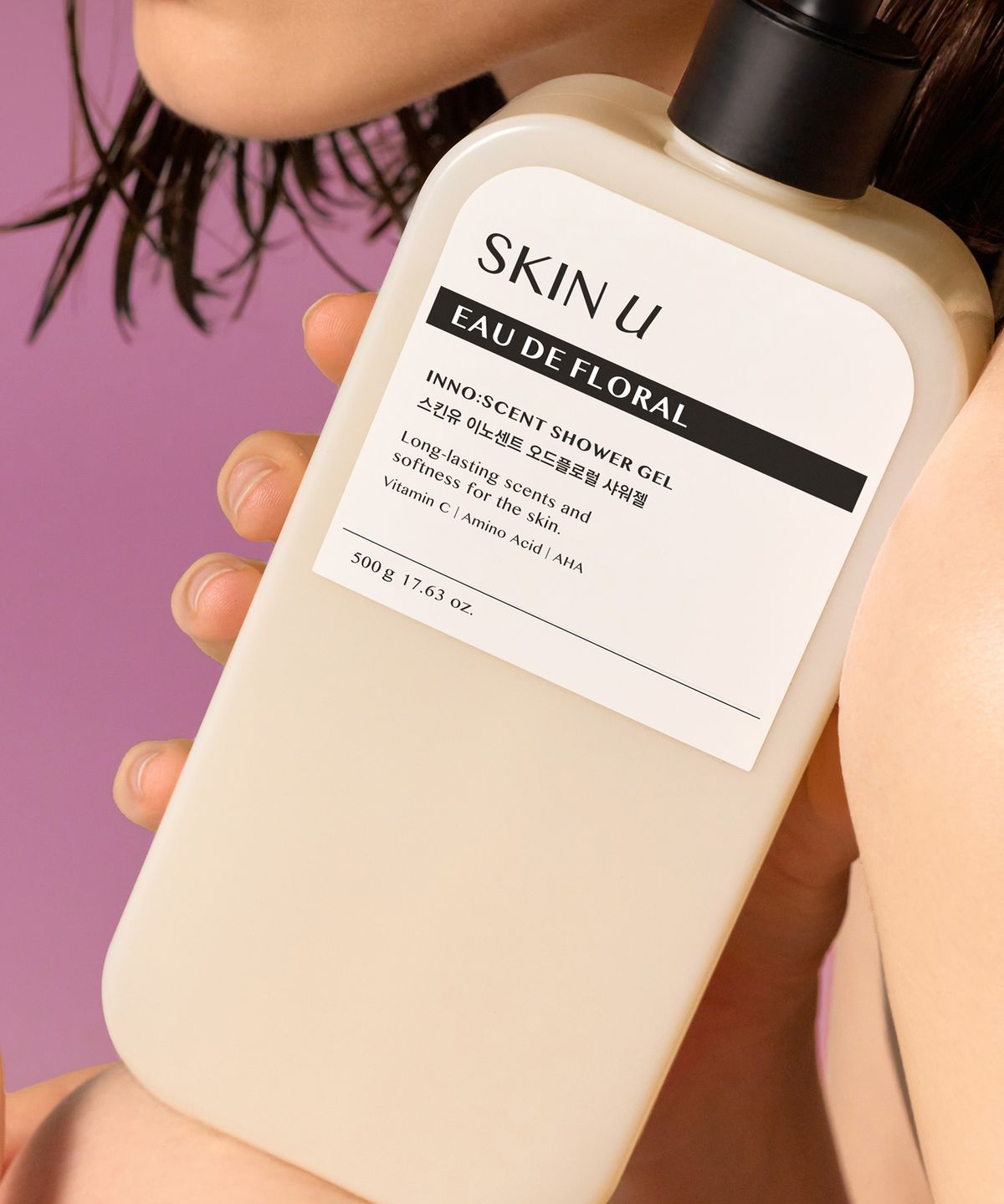 스킨유(SKIN U) 이노센트 결케어 샤워젤 500g 2입+비누 추가증정