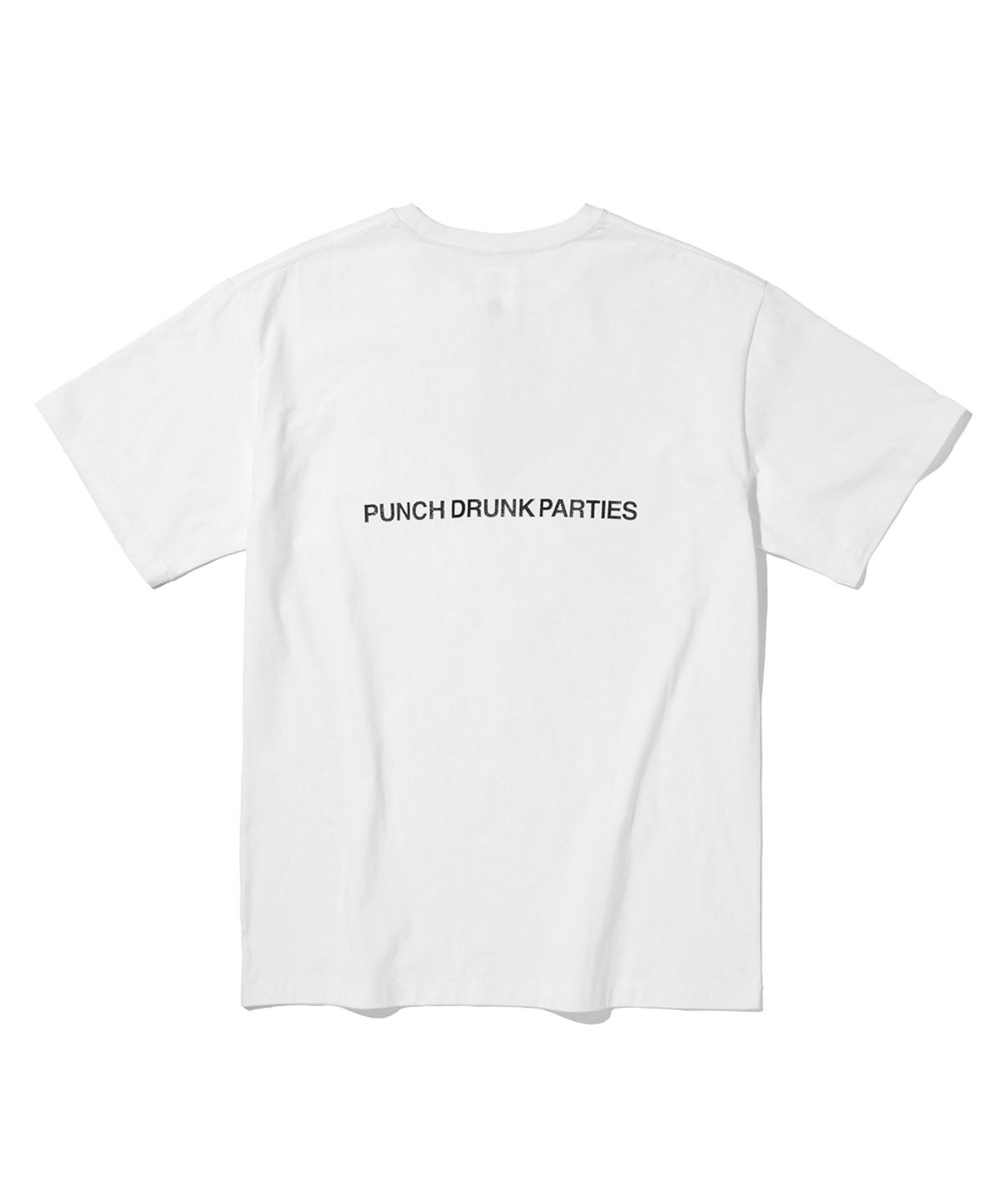 펀치드렁크파티즈(PUNCH DRUNK PARTIES) Circle Logo Narrow Tee (WHITE)