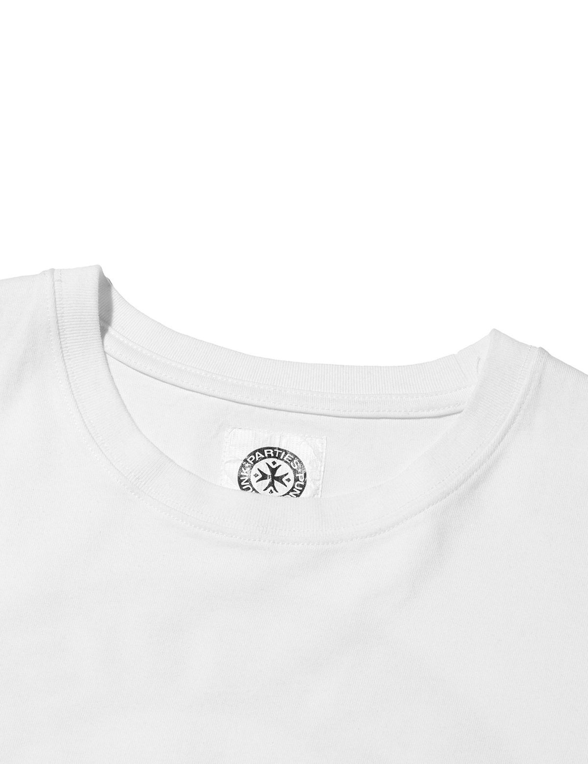 펀치드렁크파티즈(PUNCH DRUNK PARTIES) Circle Logo Narrow Tee (WHITE)