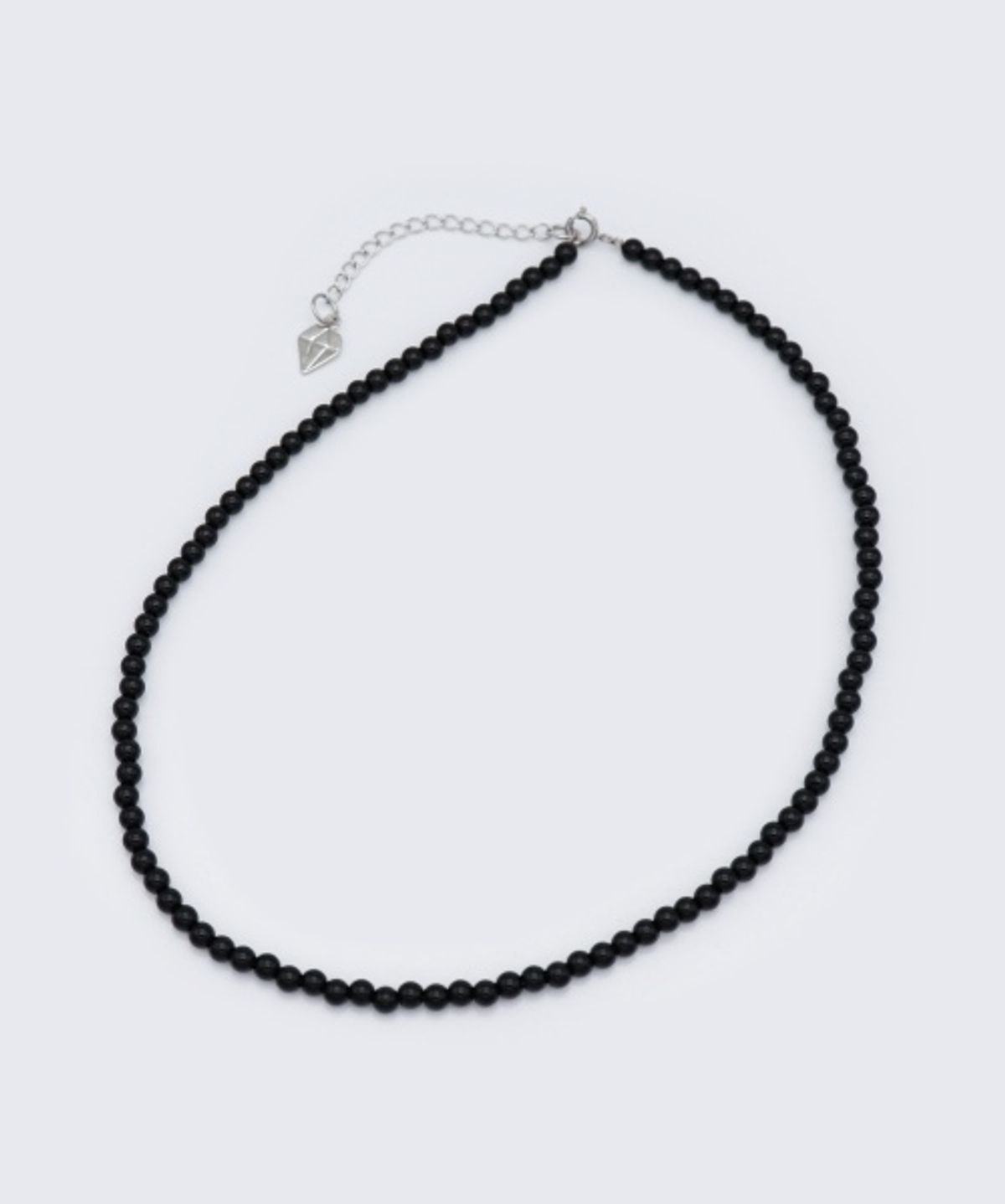 봉보(BONBEAU) 4mm color glassball simple Necklace 블랙 오닉스 컬러 글라스 볼 비즈 목걸이