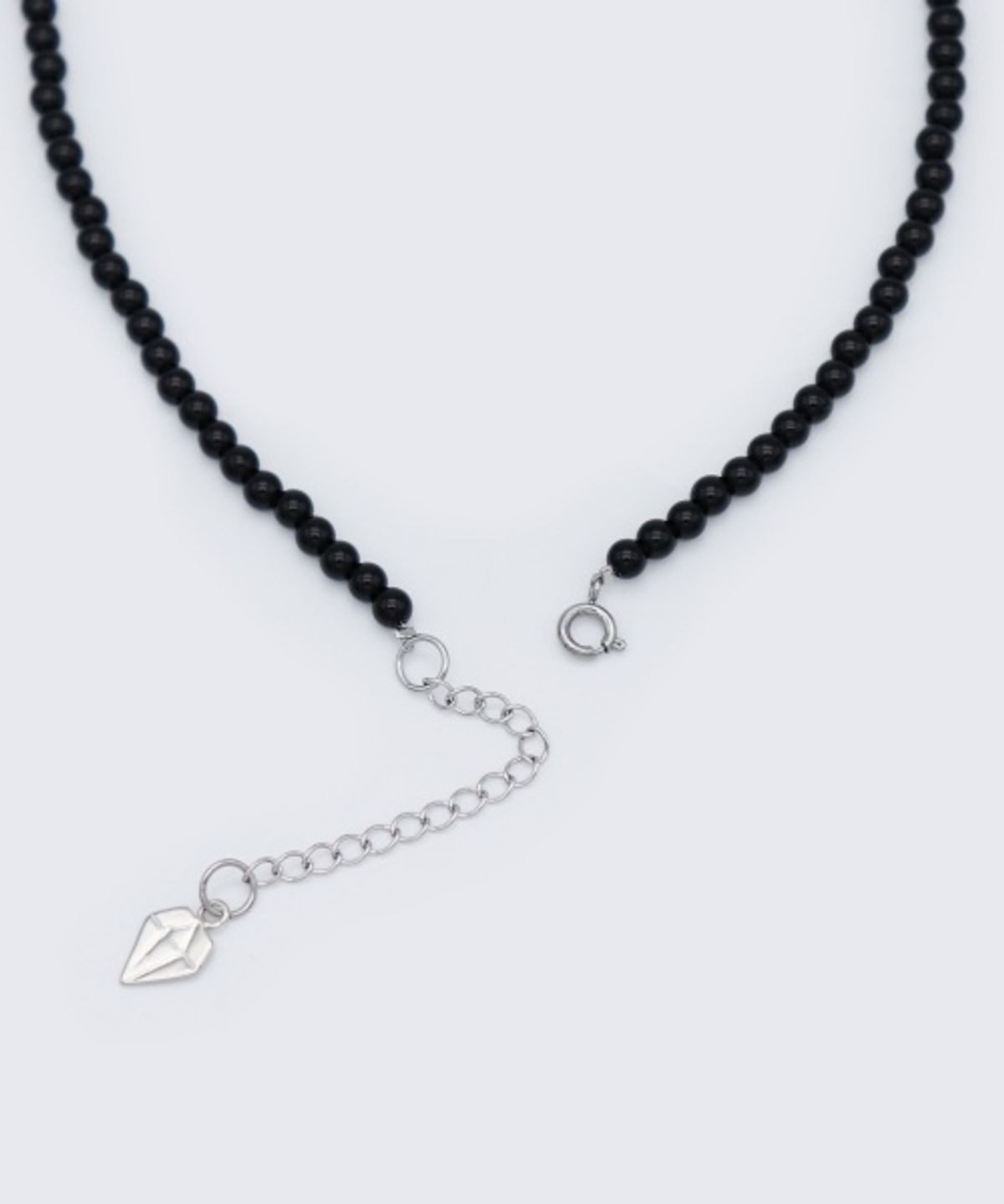 봉보(BONBEAU) 4mm color glassball simple Necklace 블랙 오닉스 컬러 글라스 볼 비즈 목걸이